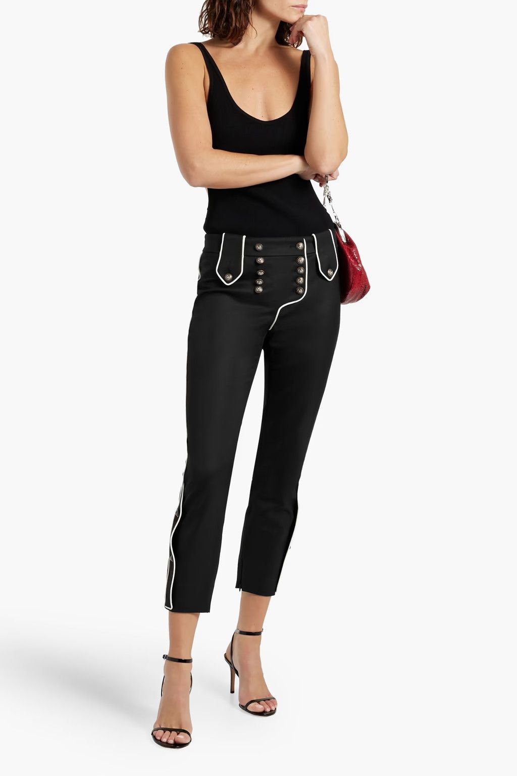 Dolce & Gabbana o1y0925 Casual Pant in Black Size 26" / US 2 / IT 38 - 2 Thumbnail