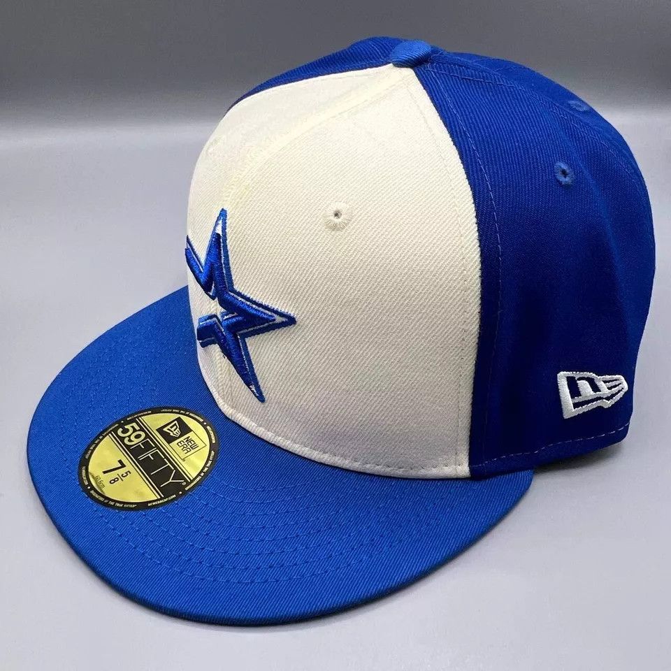 New Era Houston Astros Hat Men 7 5/8 59Fifty New Era MLB Fitted Cap Size ONE SIZE - 4 Thumbnail