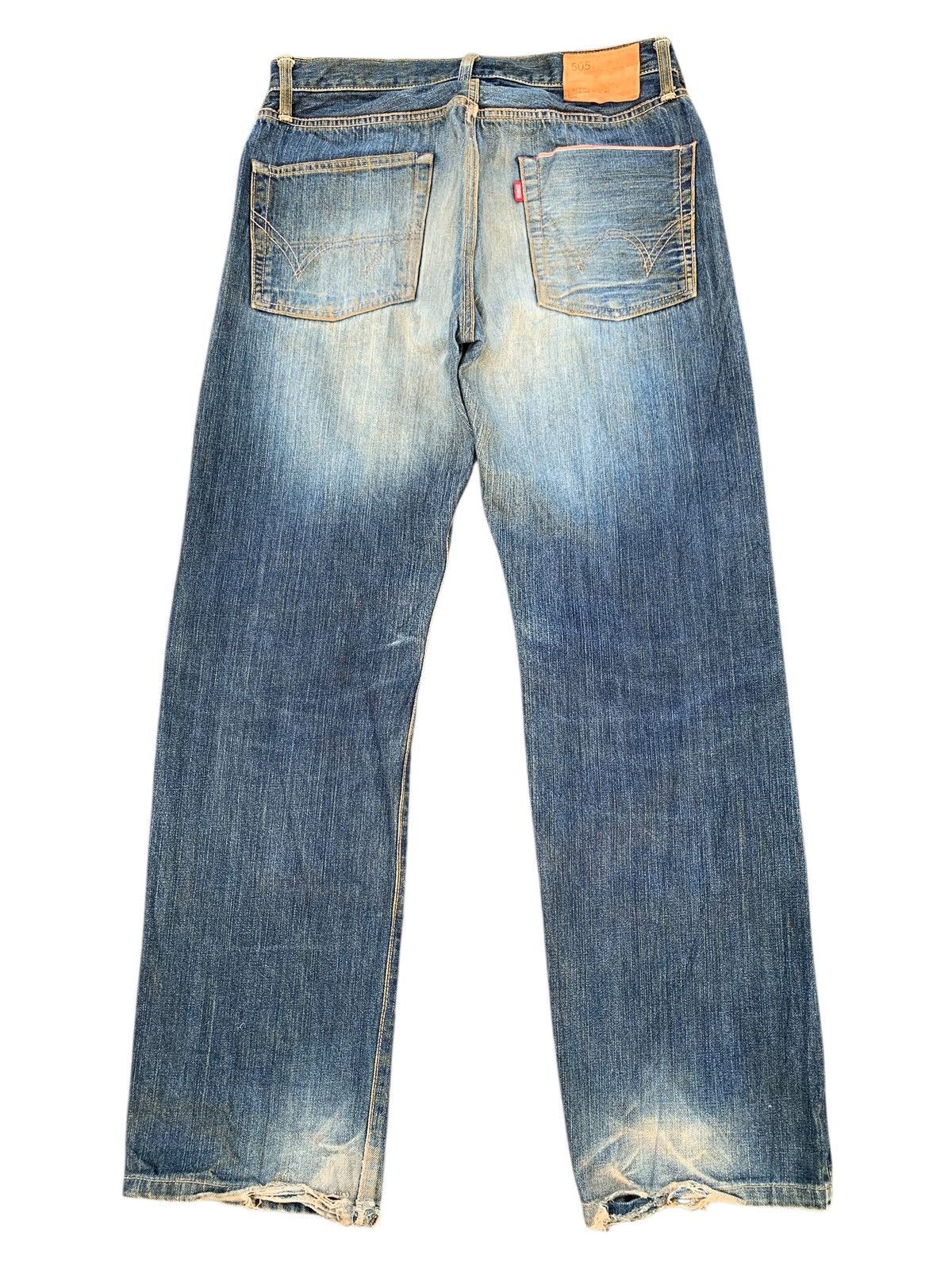 Edwin VINTAGE EDWIN SELVEDGE 505s JAPANESE DISTRESSED DENIM Size US 32 / EU 48 - 2 Thumbnail