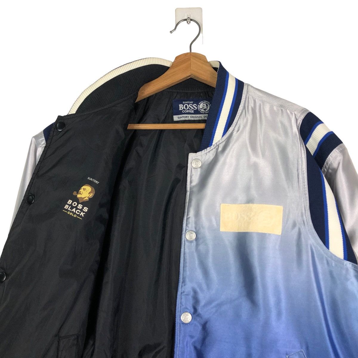 Japanese Brand 🔥Vintage Bomber Jacket Satin Sukajan Suntory Coffee Boss Size US M / EU 48-50 / 2 - 12 Thumbnail