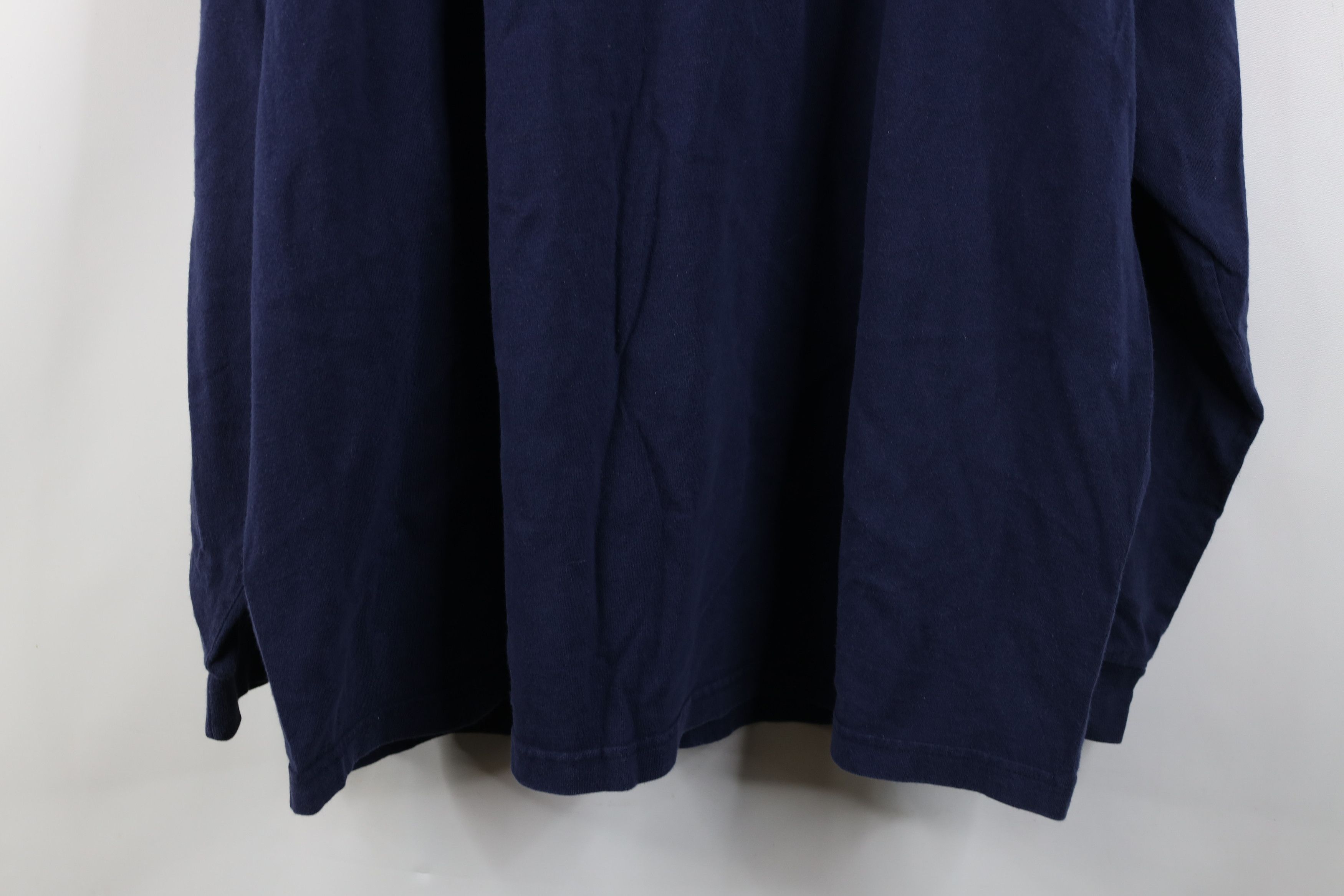 Vintage Vintage 90s Streetwear Cotton Long Sleeve T-Shirt Blue USA Size US XXL / EU 58 / 5 - 13 Thumbnail