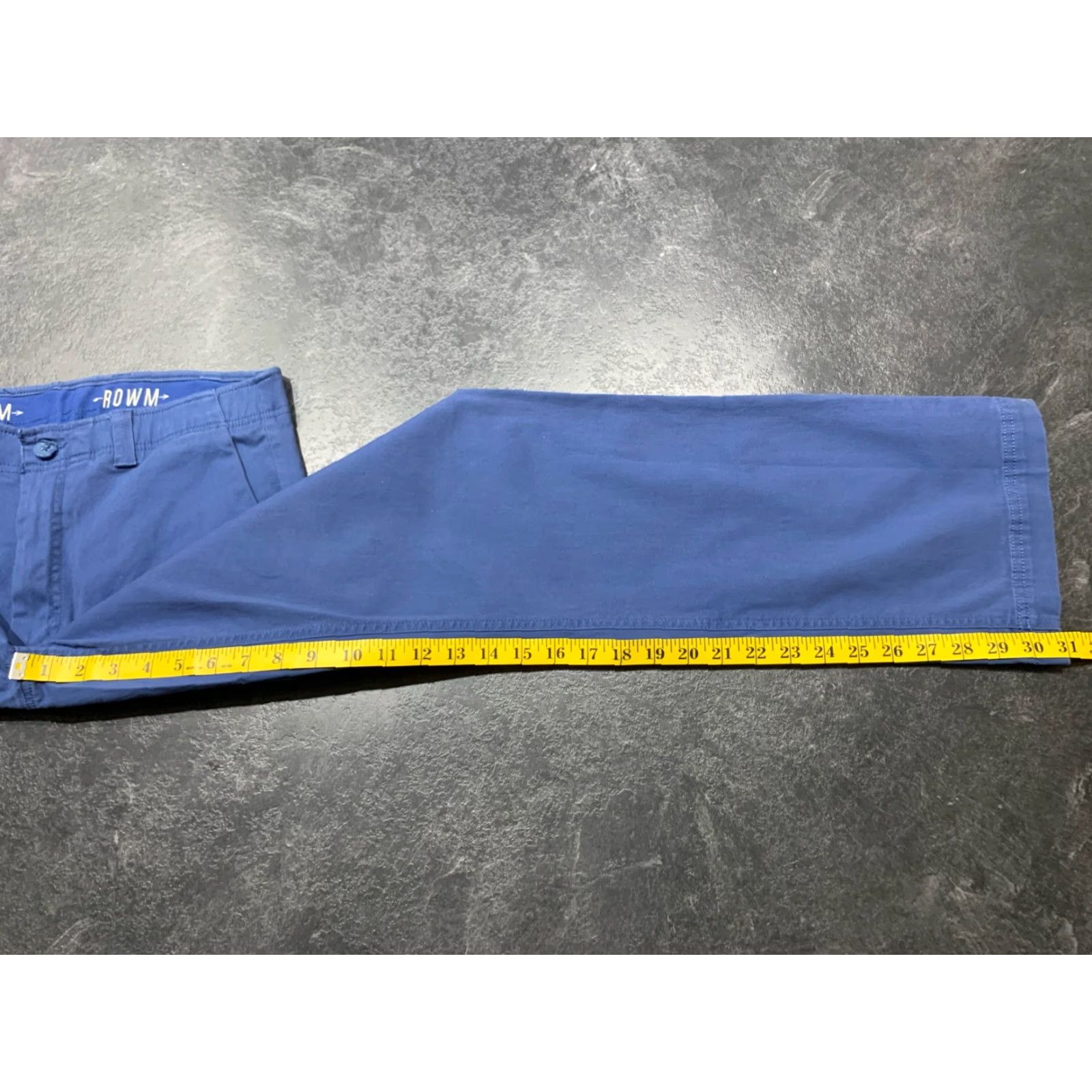 Vintage VINTAGE Rowm Men’s Chino Pants Blue 34x31 Regular Comfort Waist Mens Size US 34 / EU 50 - 5 Thumbnail