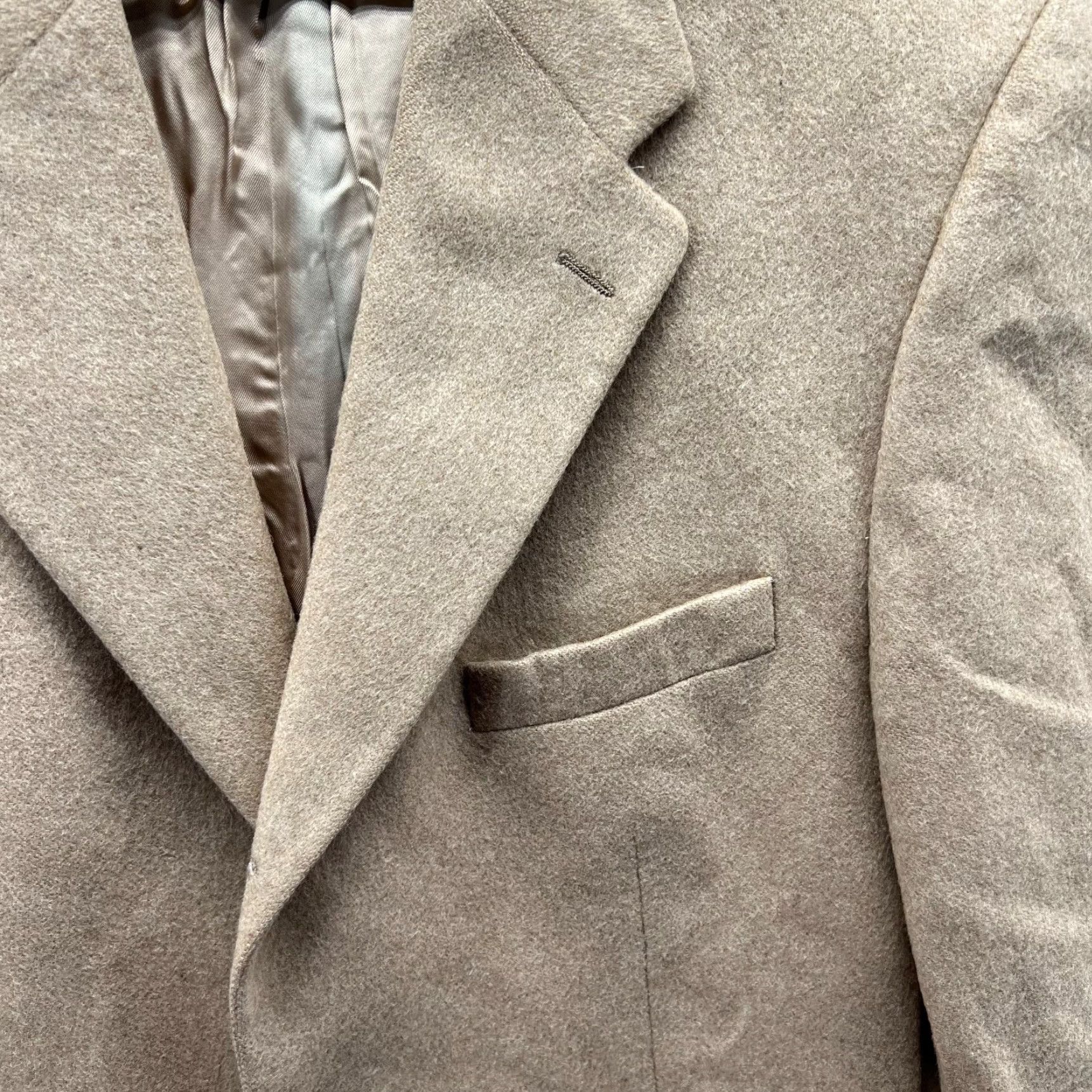 Ralph Lauren Ralph Lauren Blazer Men 42R Sport Coat Dress Coat Jacket Single-Breasted 2-Button Beige Camel Hair Vintage N/A Size 42R - 3 Thumbnail