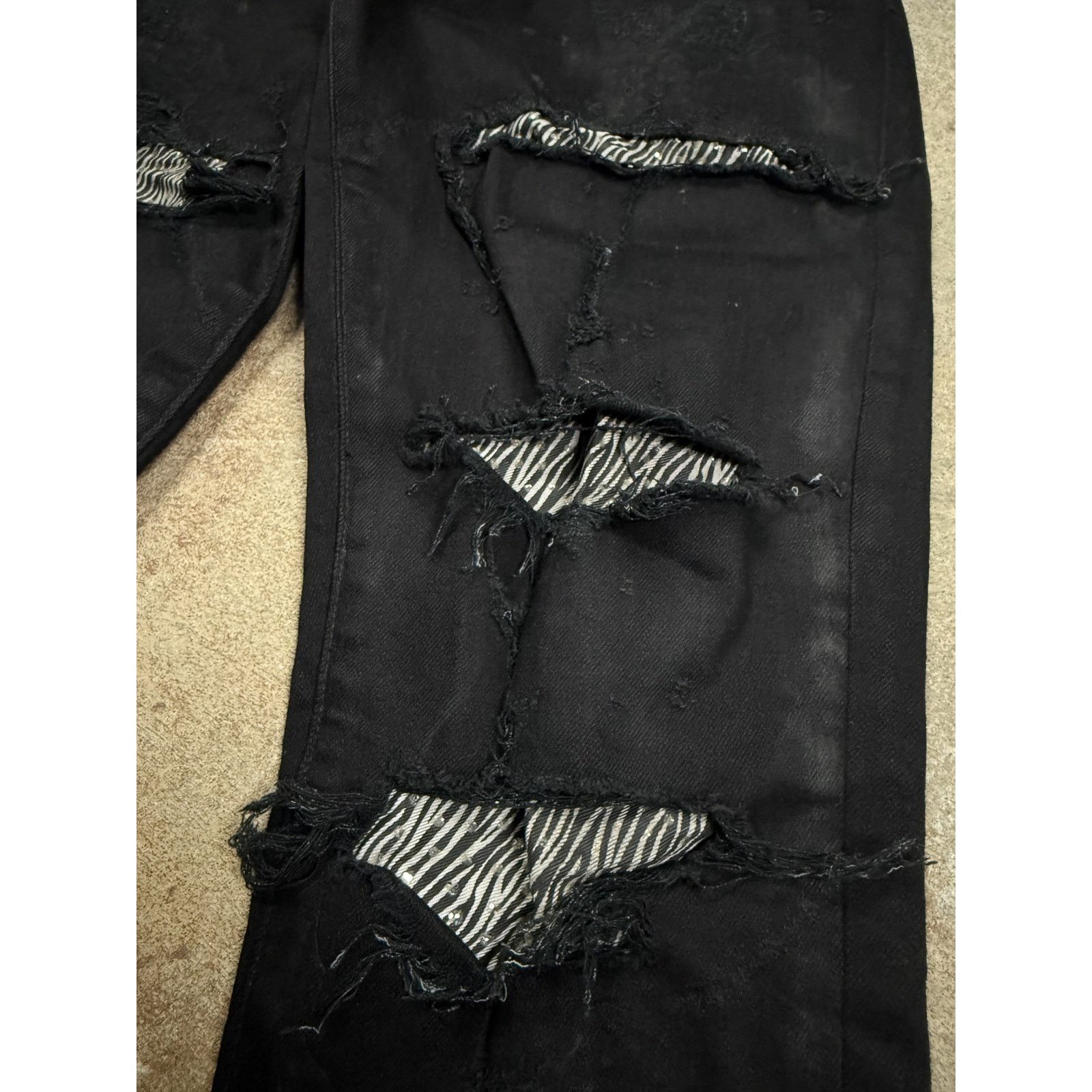 Amiri Amiri Thrasher Jeans Zebra Black Used 30 Size US 30 / EU 46 - 2 Thumbnail