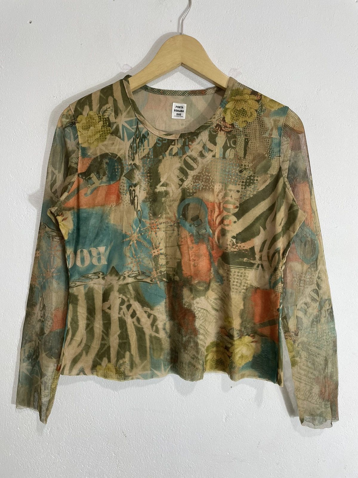 Hysteric Glamour Flames Rock transprent meshtop Jean Paul Gaultier Style Size S / US 4 / IT 40 - 1 Thumbnail