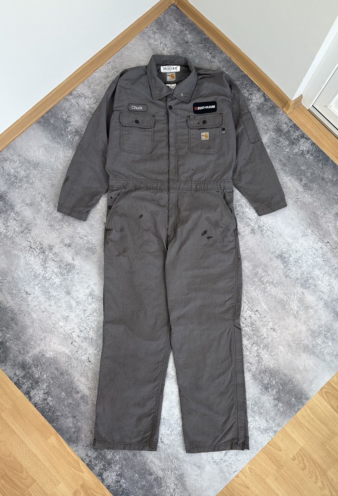 Carhartt Vintage Carhartt USA Flame Resistant Utility Work Overall Size US 36 / EU 52 - 1 Thumbnail