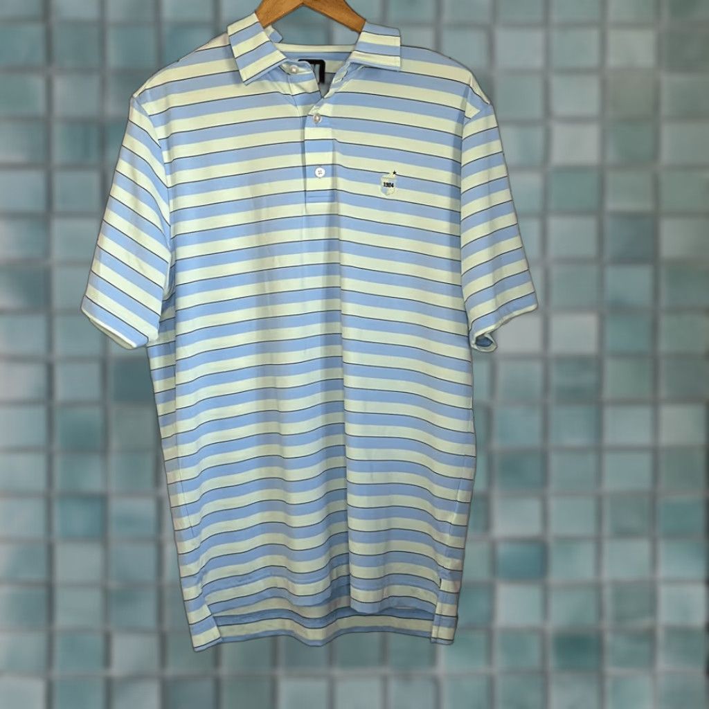 Footjoy FootJoy Polo Shirt Golf Polyester Mens Size M Yellow Blue Multicolor Portland? Size US M / EU 48-50 / 2 - 1 Thumbnail