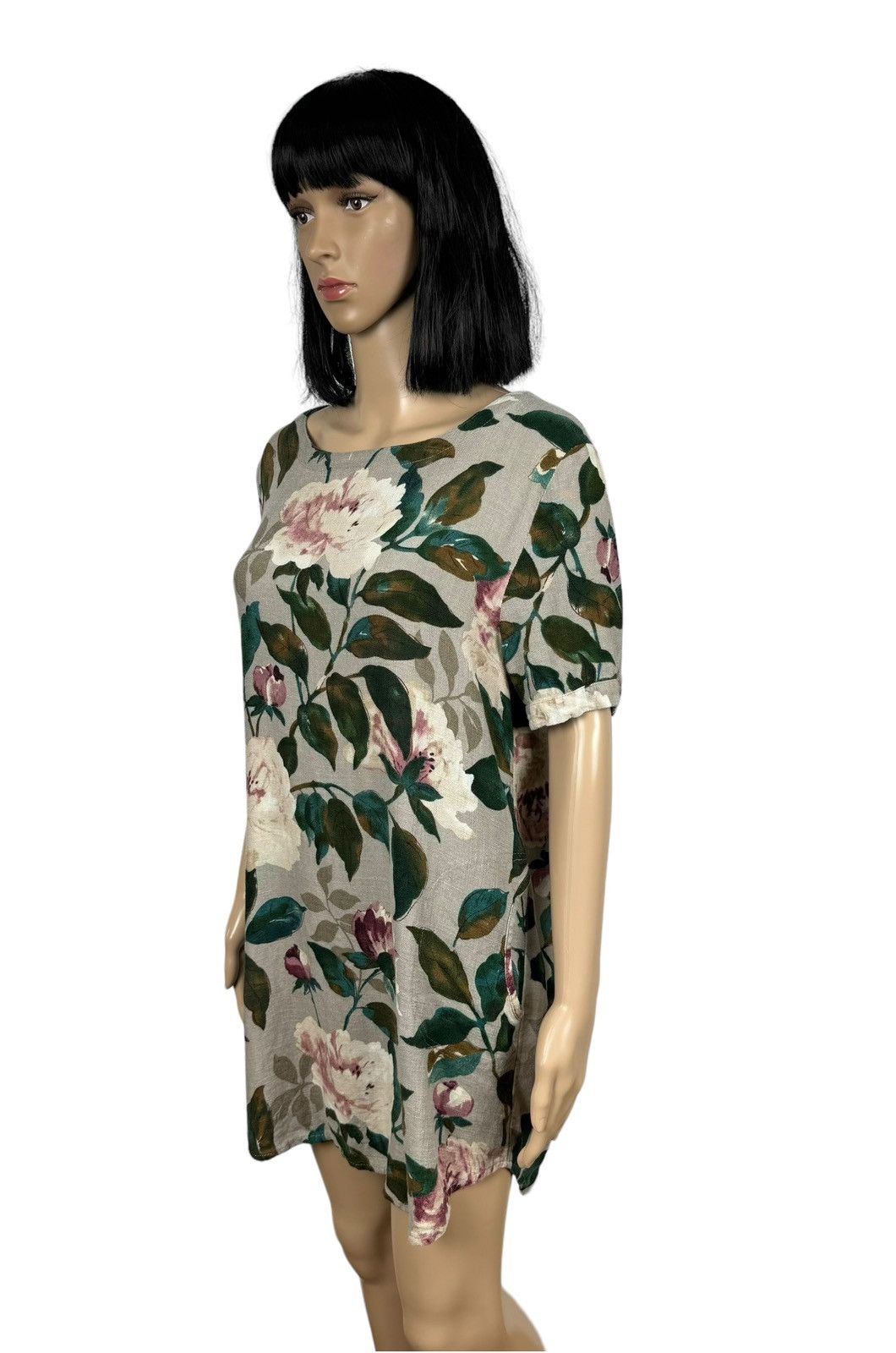Designer Puo Dou Dou Mini Shift Dress Floral Printed Cotton size S Size S / US 4 / IT 40 - 6 Thumbnail
