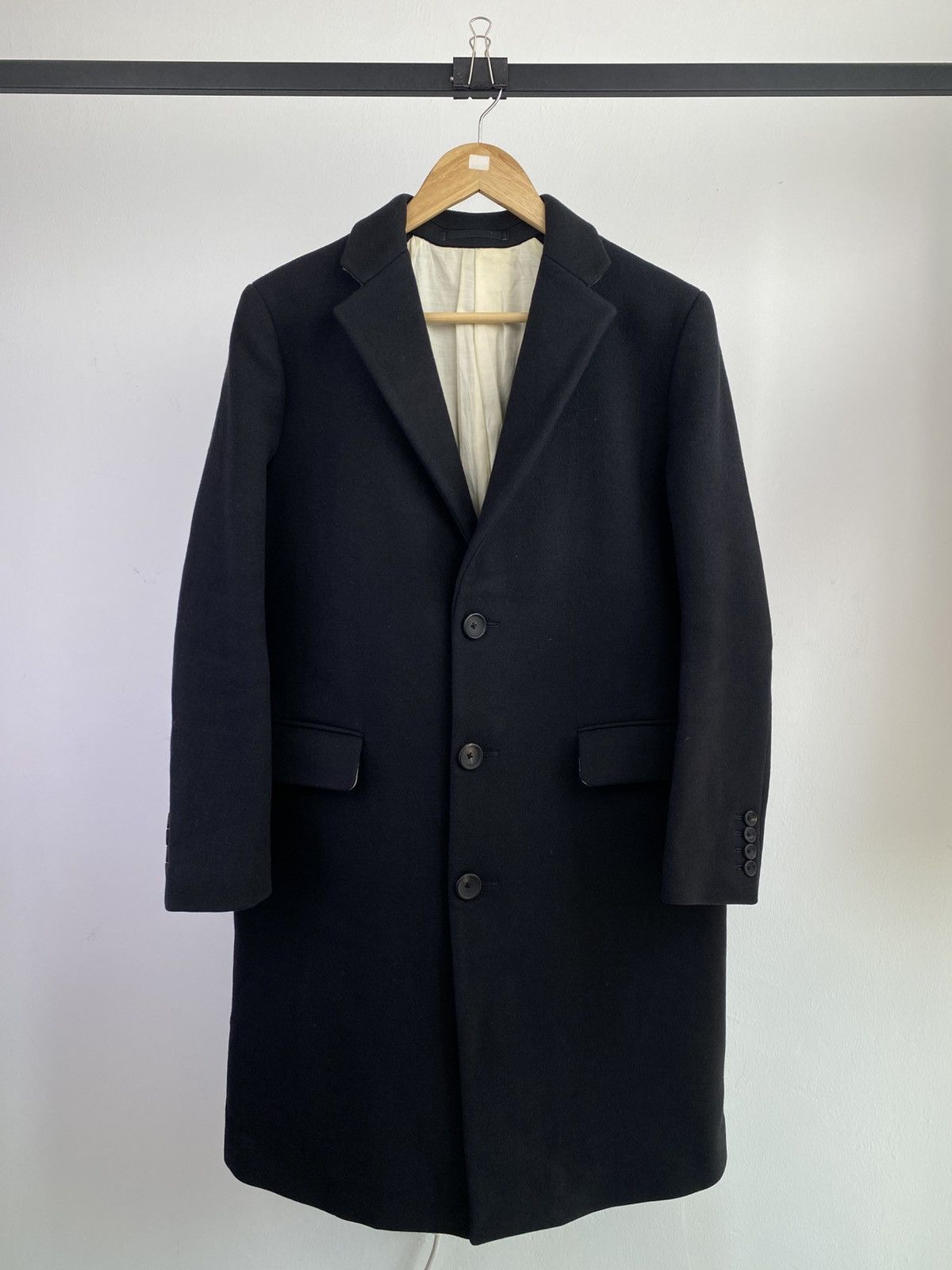 Japanese Brand Scye Supreme Chaster Coat Wool Melton Tailored Coat Size US S / EU 44-46 / 1 - 1 Thumbnail