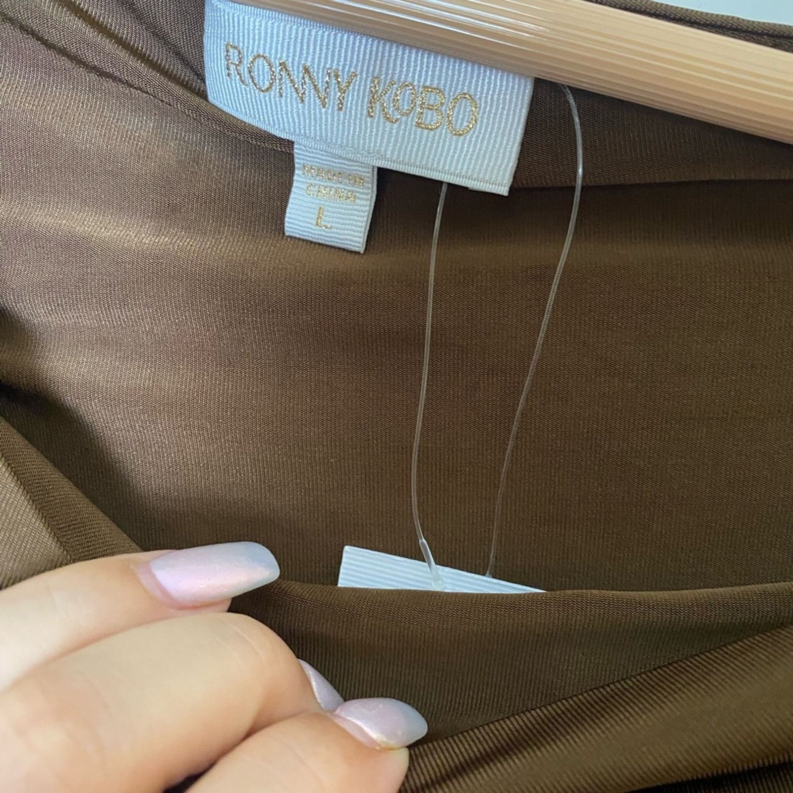 REVOLVE Ronny Kobo Lana Dress in Brown Bodycon Mini Cut out Large Size L / US 10 / IT 46 - 6 Thumbnail