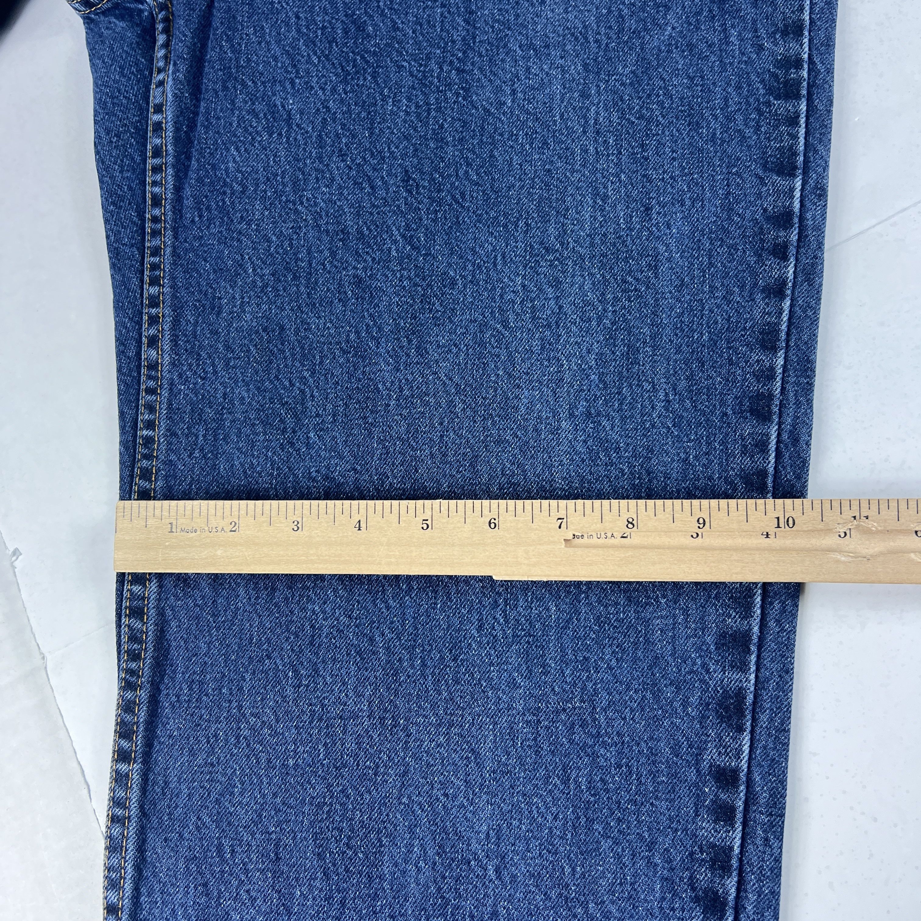 Levi's × Vintage Y2K Levi's Jeans 550 Relaxed Dark Blue Faded Cotton Denim Size US 34 / EU 50 - 18 Thumbnail