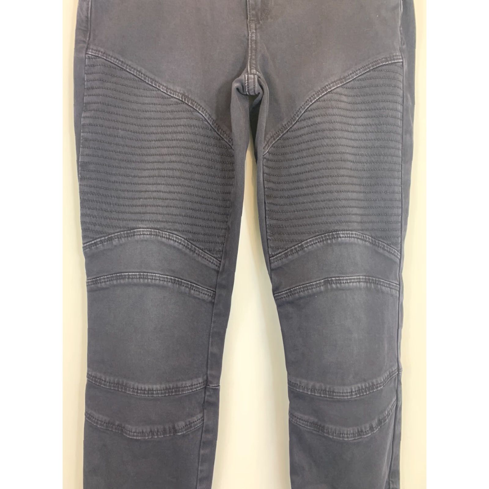 Gap VINTAGE Gap Womens Jeans Skinny Black Moto Denim Pockets Zipper 29 Size 29" - 4 Thumbnail