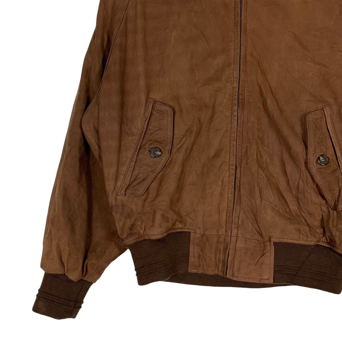 Japanese Brand SEAHOP Cowhide Suede Leather Casual Bomber Jacket #1286-C58 Size US L / EU 52-54 / 3 - 3 Thumbnail