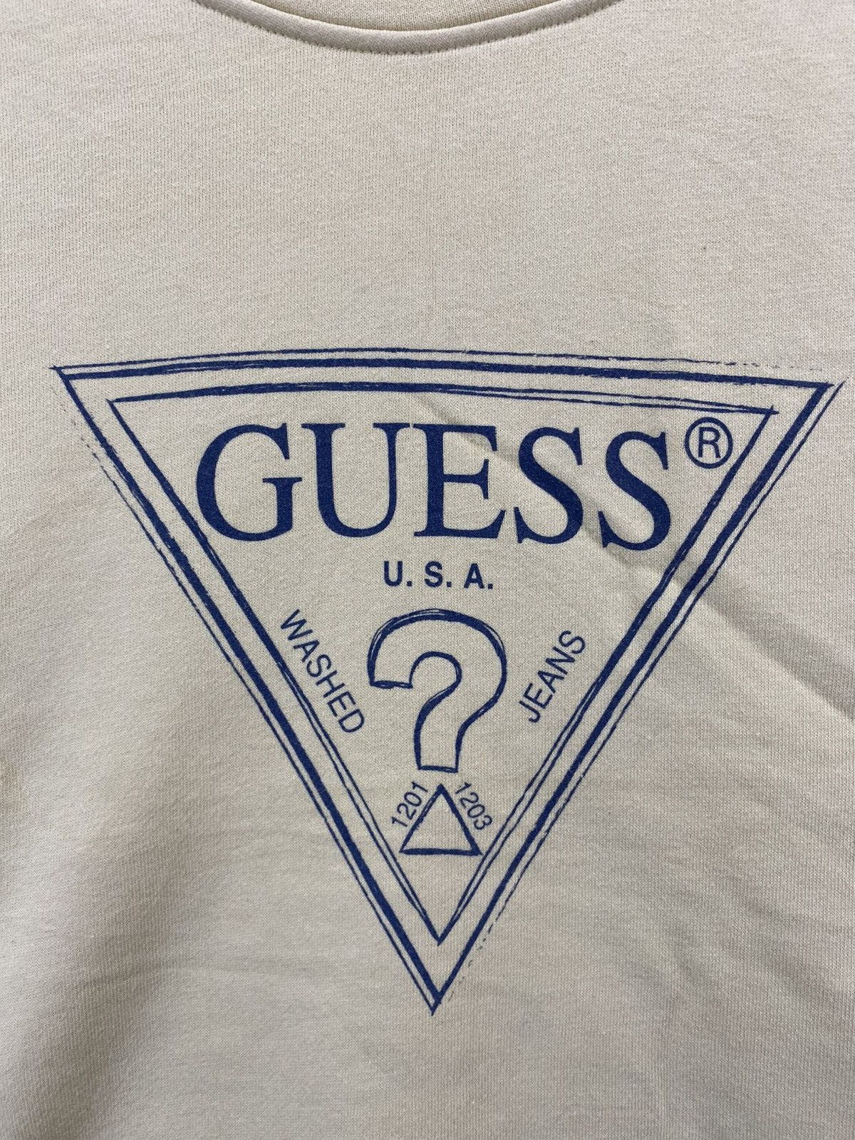 Guess Vintage Y2K Guess Yellow Crewneck Sweatshirt CROPPED FIT Size S / US 4 / IT 40 - 2 Thumbnail