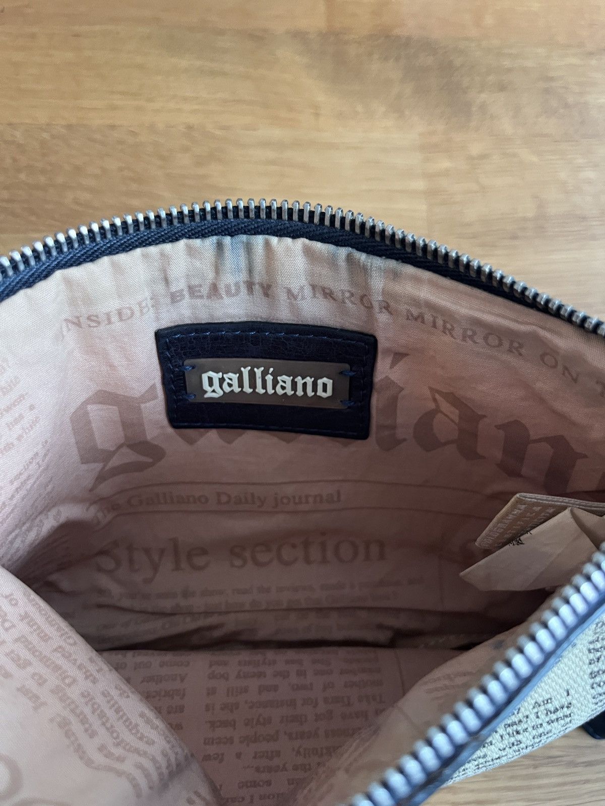 John Galliano Archival John Galliano Gazette Newsprint Wristlet Pouch Size ONE SIZE - 12 Thumbnail