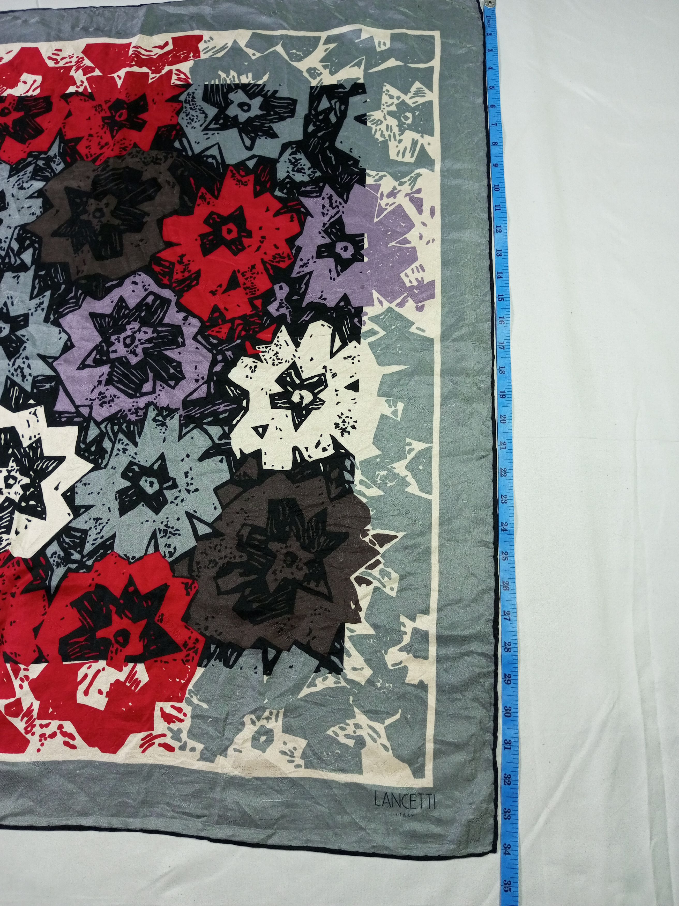 Lui di Lancetti × Vintage Vintage Designer Silk Scarf Lui de Lancetti Size ONE SIZE - 11 Thumbnail