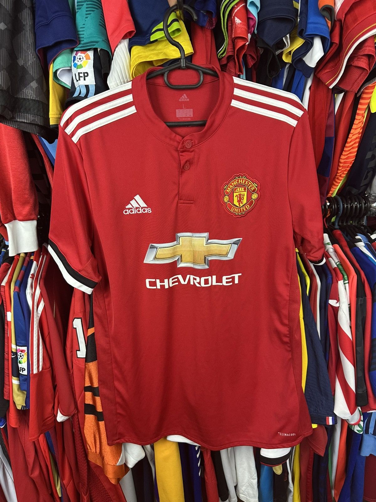 ADIDAS MANCHESTER UNITED 2018 LUKAKU FOOTBALL SOCCER JERSEY