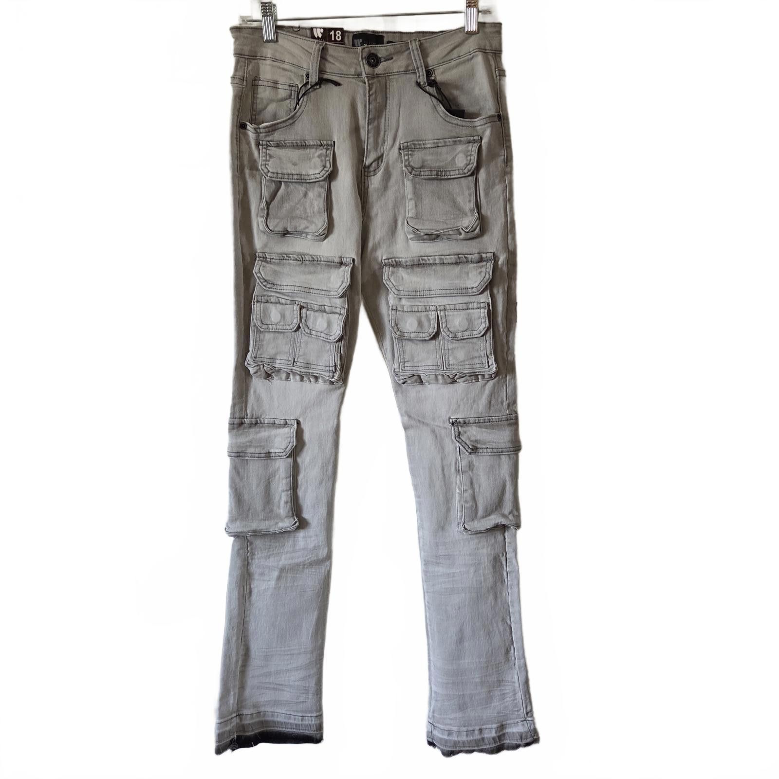 Waimea Waimea Men's Stacked Fit Jeans - Grey Bleached Size US 30 / EU 46 - 2 Thumbnail