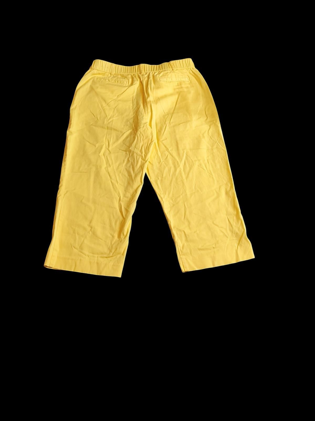Unknown London Kim Rogers Yellow Women's Casual Capri Pants Size 12P Size 34" / US 12 / IT 48 - 5 Thumbnail