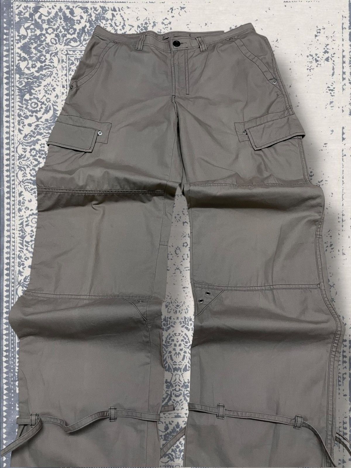 Designer × Japanese Brand × Vintage Vintage 1990s Japan Designer On Board Parachute Cargo Pant Size US 31 - 4 Thumbnail
