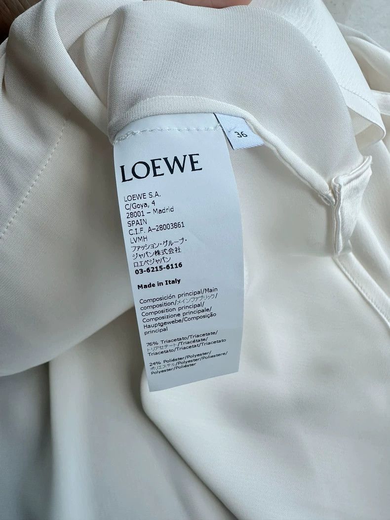 Loewe LOEWE White satin shirt Size XS / US 0-2 / IT 36-38 - 6 Thumbnail