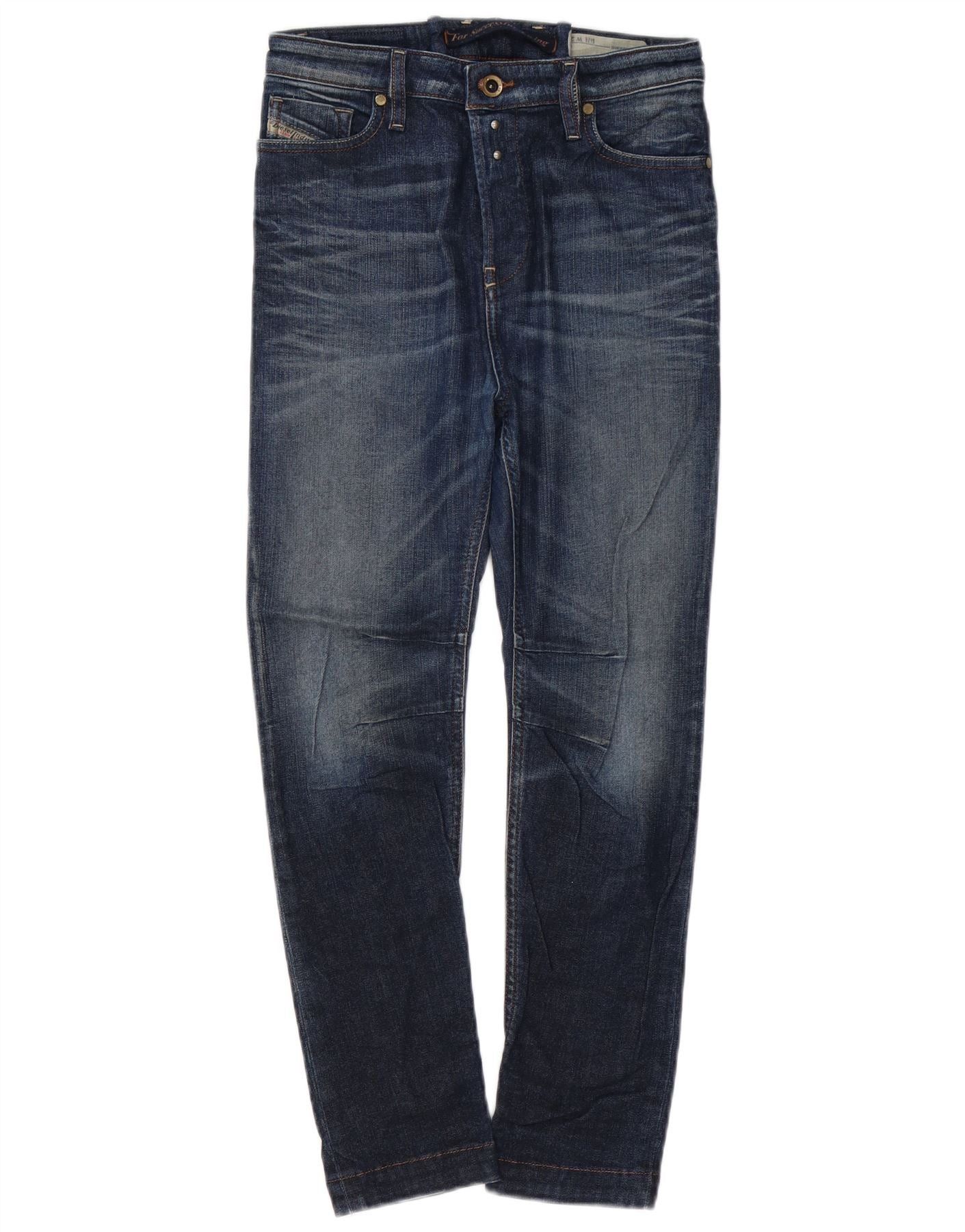 Diesel Womens Easee Low Waist Relaxed Fit Straight Jeans W24 L25 Bl Size 42" / US 20 - 1 Thumbnail