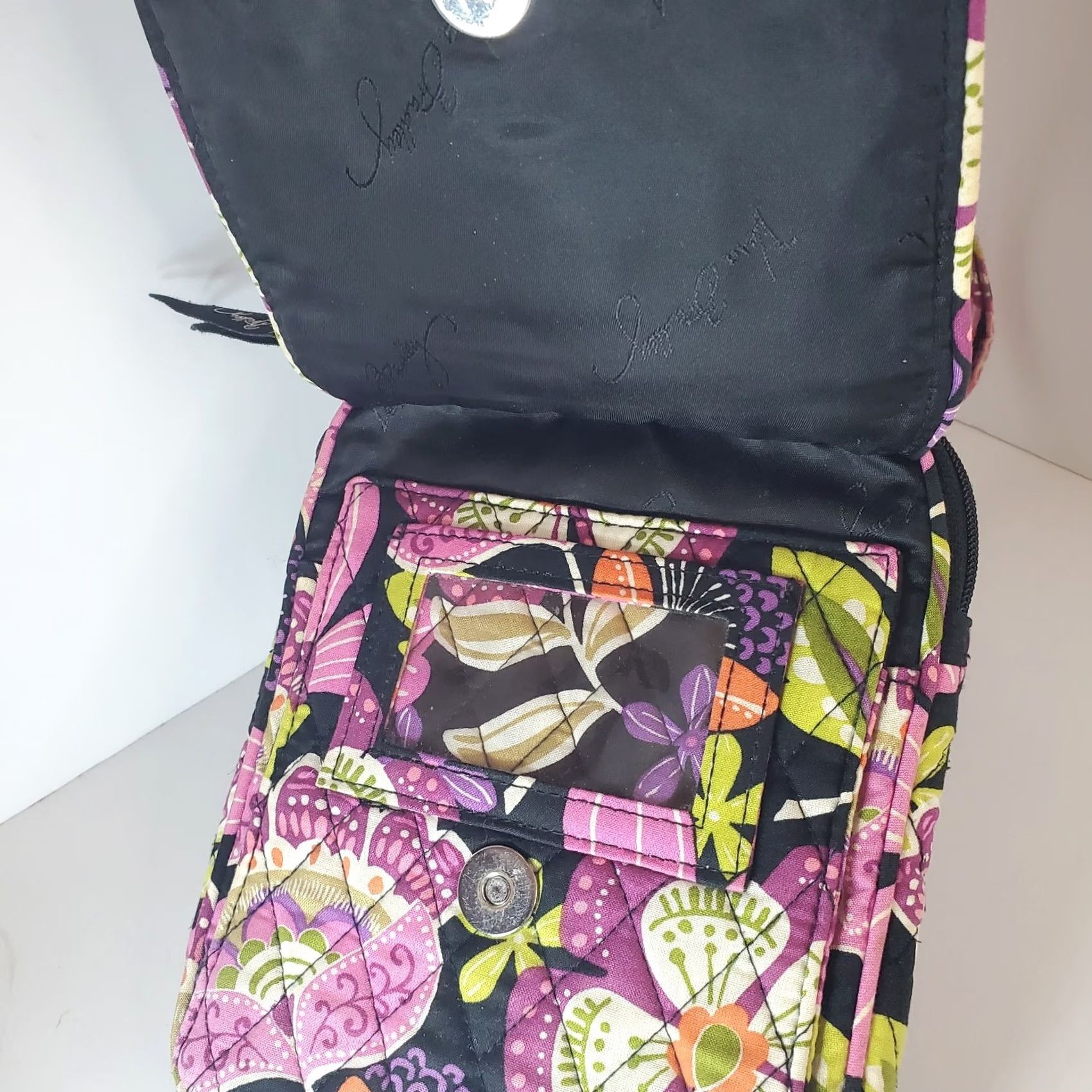 Vera Bradley VINTAGE Vera Bradley Purse Womens Mini Retired Pirouette Pink Hipster Crossbody Shoulder Bag Size ONE SIZE - 4 Thumbnail