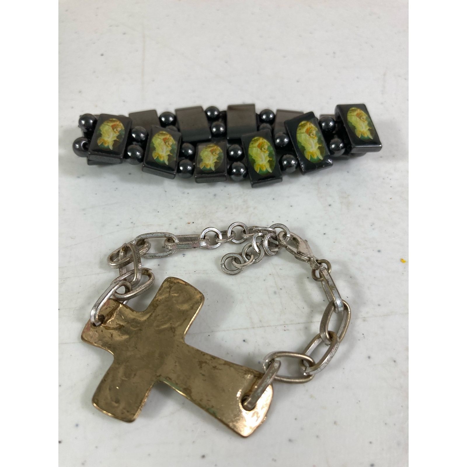 Other Metal Cross Bracelet & Magnetic Guardian Angel Bracelet Lot Size ONE SIZE - 5 Thumbnail