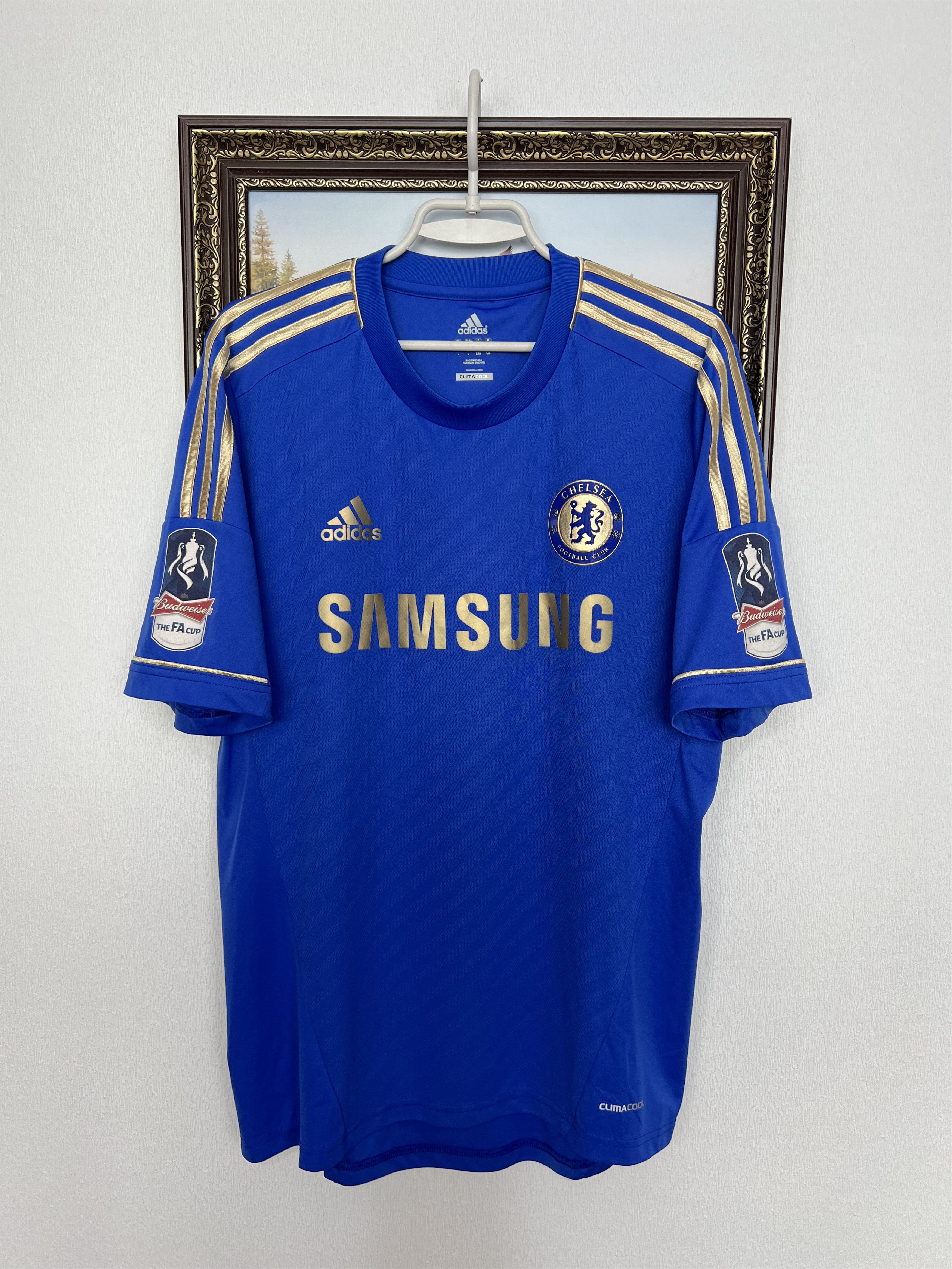 Adidas Chelsea football shirt Soccer #9 Torres Issue Cup Jersey Size US L / EU 52-54 / 3 - 3 Thumbnail