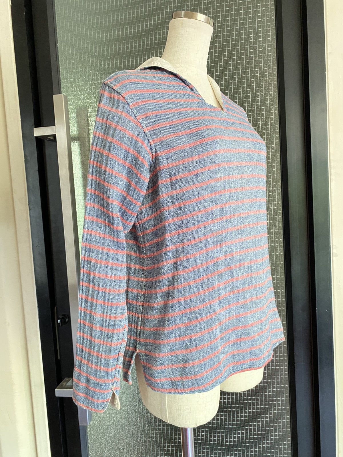 Kapital KAPITAL Purple Long-Sleeve Stripes Sailor Polo Shirt Size XS / US 0-2 / IT 36-38 - 6 Thumbnail