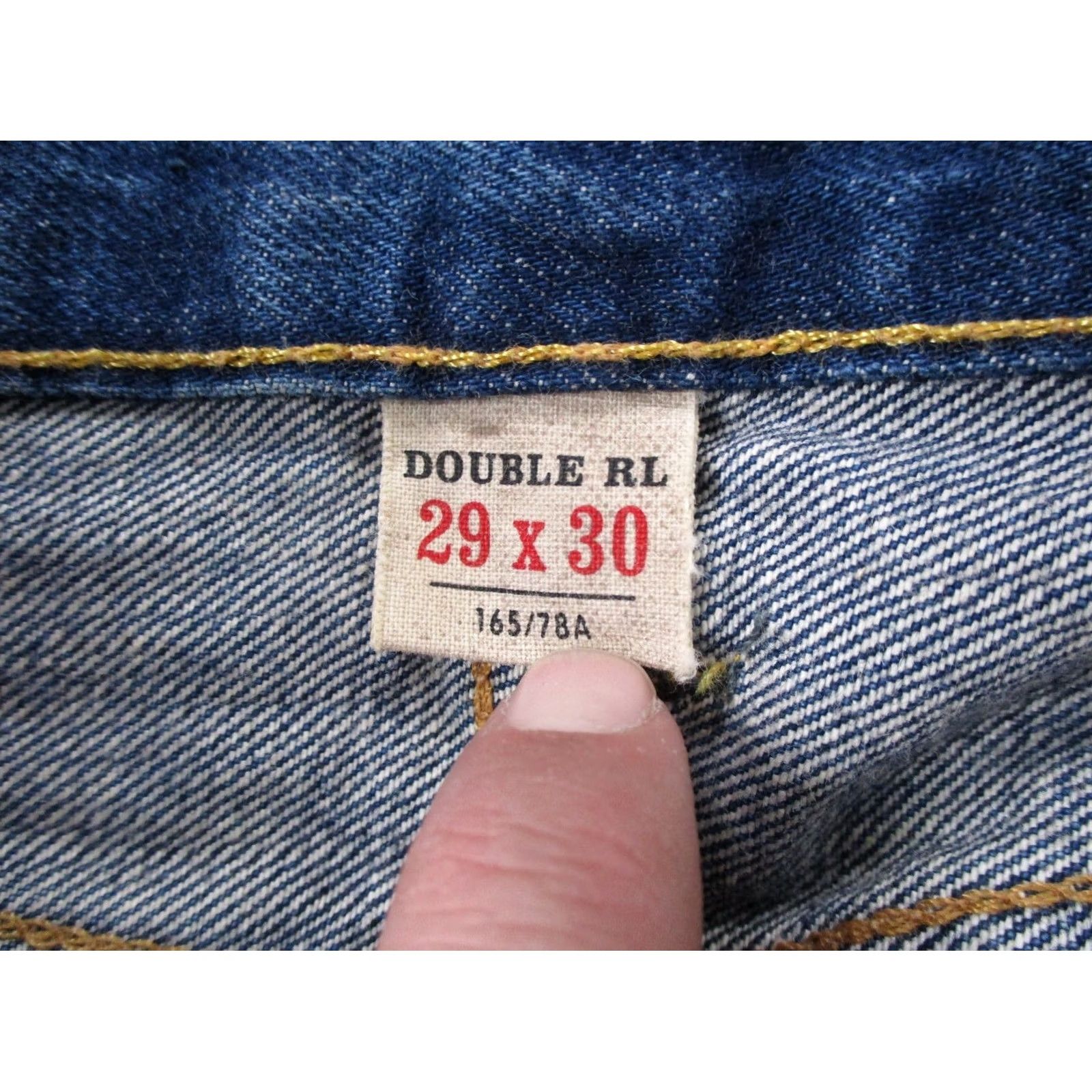 Vintage RRL Jeans Mens 29 X 30 Slim Denim Selvedge Stretch Straight 5-Pocket Blue) Size US 29 - 7 Thumbnail