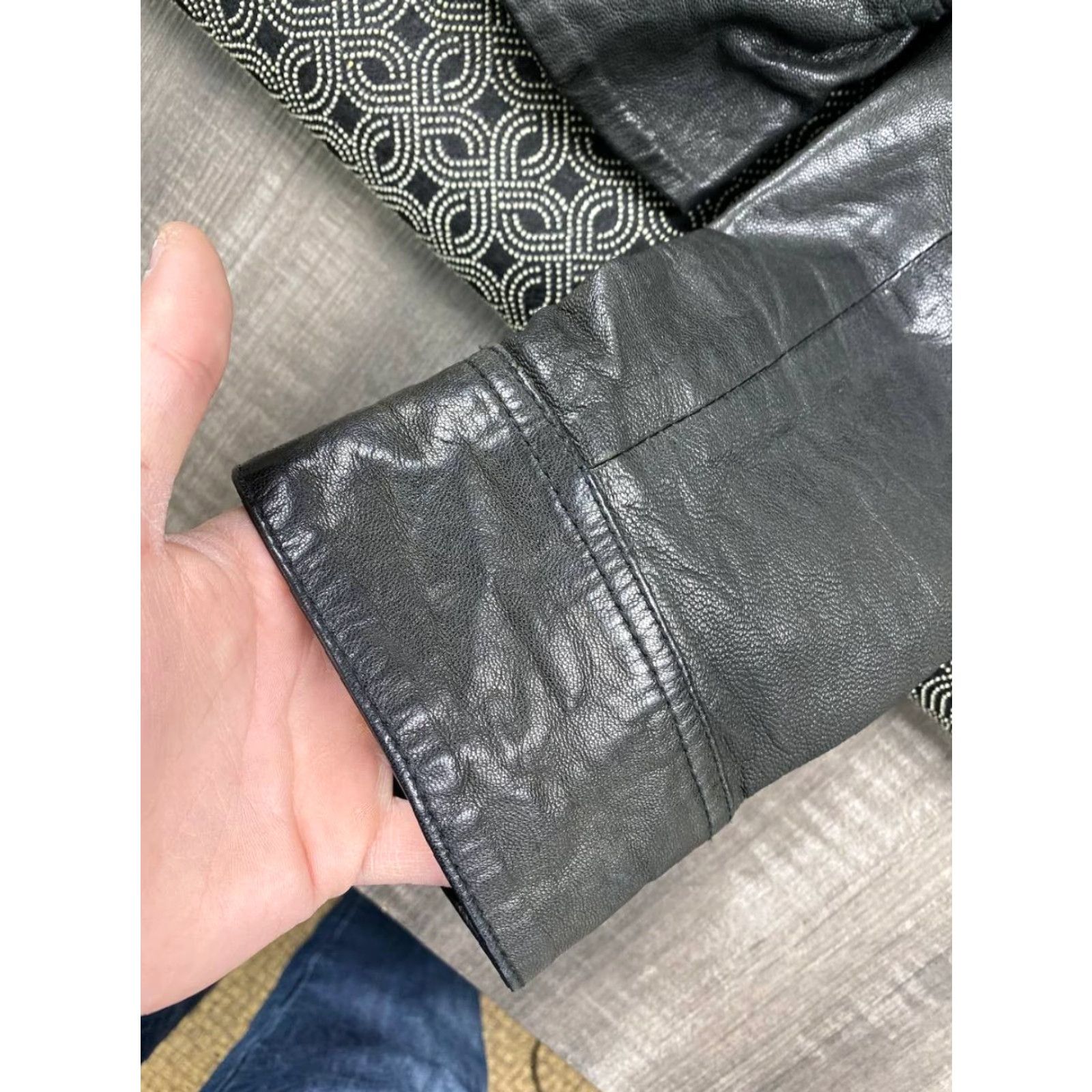 Allsaints VINTAGE AllSaints Belvedere Leather Jacket Women 14 Black Leather Jacket Zip Biker 14 Womens Size XL / US 12-14 / IT 48-50 - 3 Thumbnail