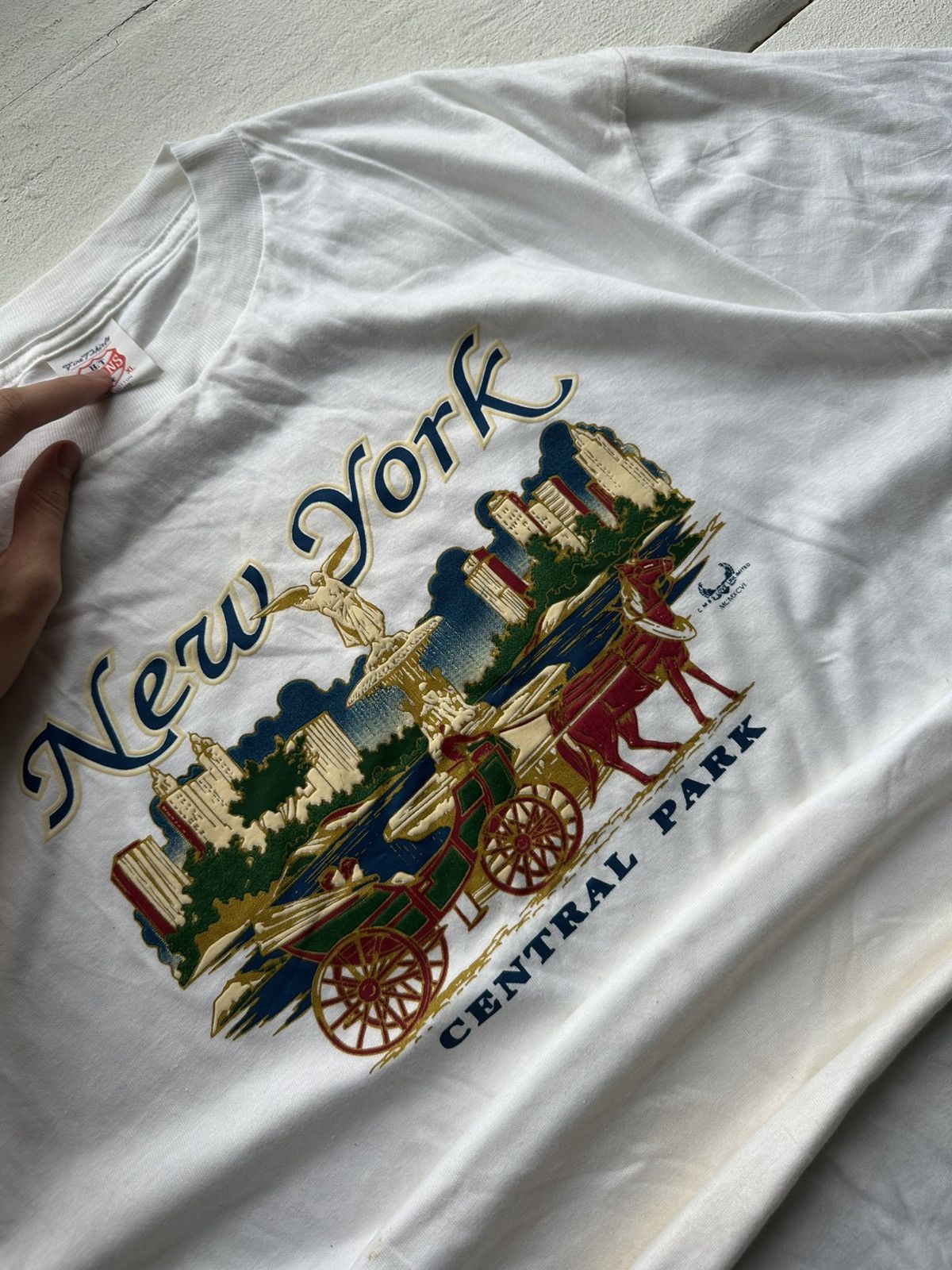 Vintage 🚨USA NEW YORK CENTRAL PARK BIG LOGO Y2K SINGLE STITCH Size US XL / EU 56 / 4 - 3 Thumbnail