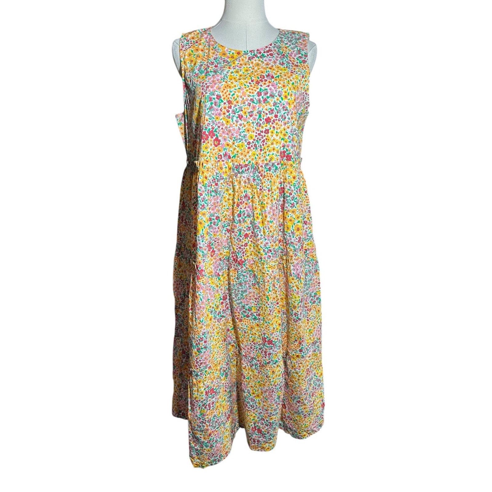 J.Crew J Crew Floral Tiered Sleeveless Summer Midi Dress Sz 8 BH899 Size M / US 6-8 / IT 42-44 - 1 Thumbnail