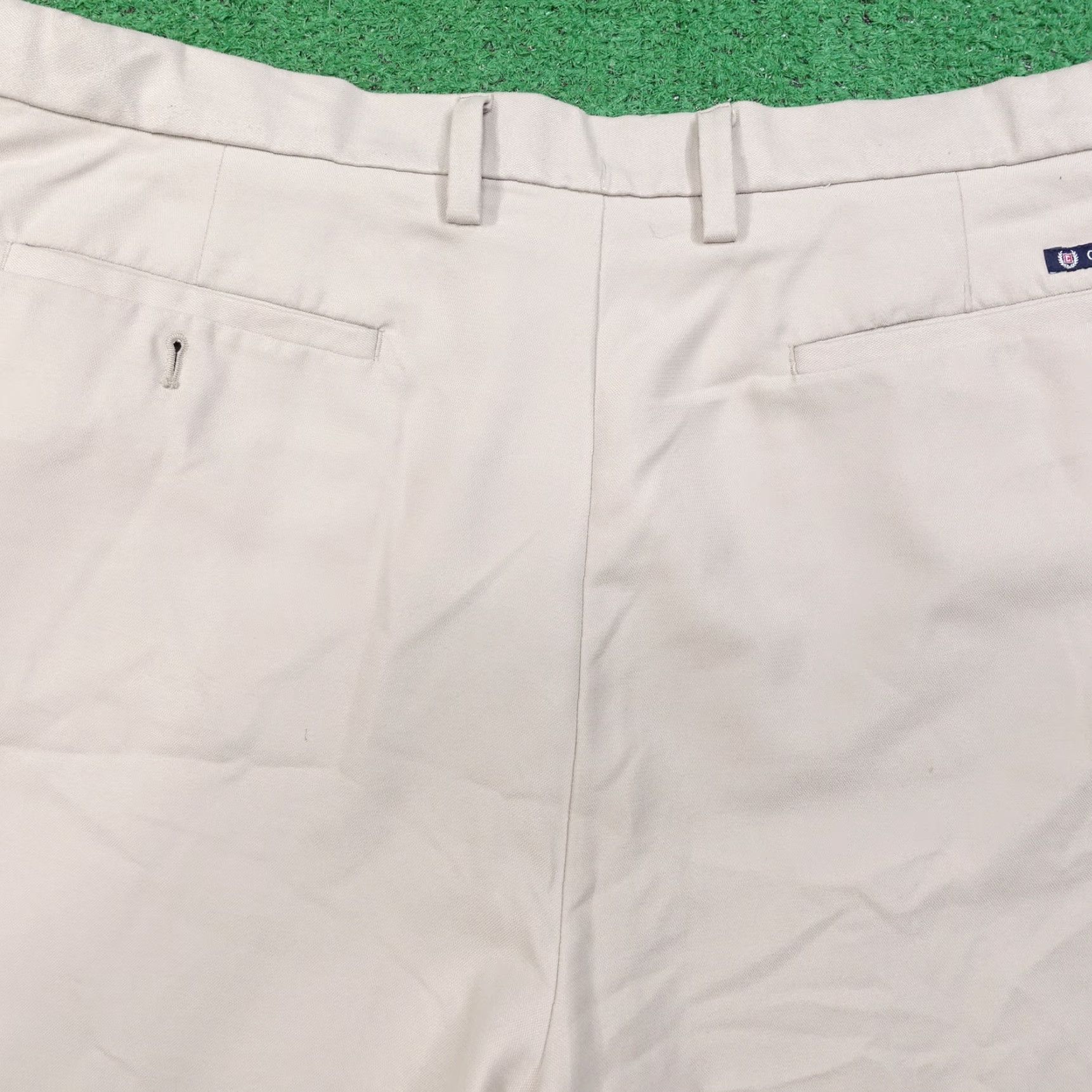 Chaps Chaps Shorts Mens Flat Front Beige Khaki Polyester Size 42 Regular Front Zip Inseam 8.5in Casual Chino BeigeMens 42 Size US 42 / EU 58 - 4 Thumbnail