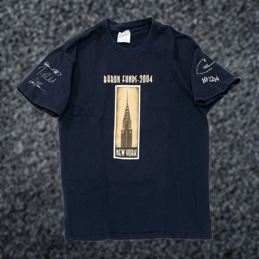 Hanes VINTAGE Hanes Beefy-T T-Shirt Men's Blue 2000s 2004 Empire State Trading Barons Funds Art Sports USA Logo Crew Neck Short Sleeve M Size US M / EU 48-50 / 2 - 1 Thumbnail