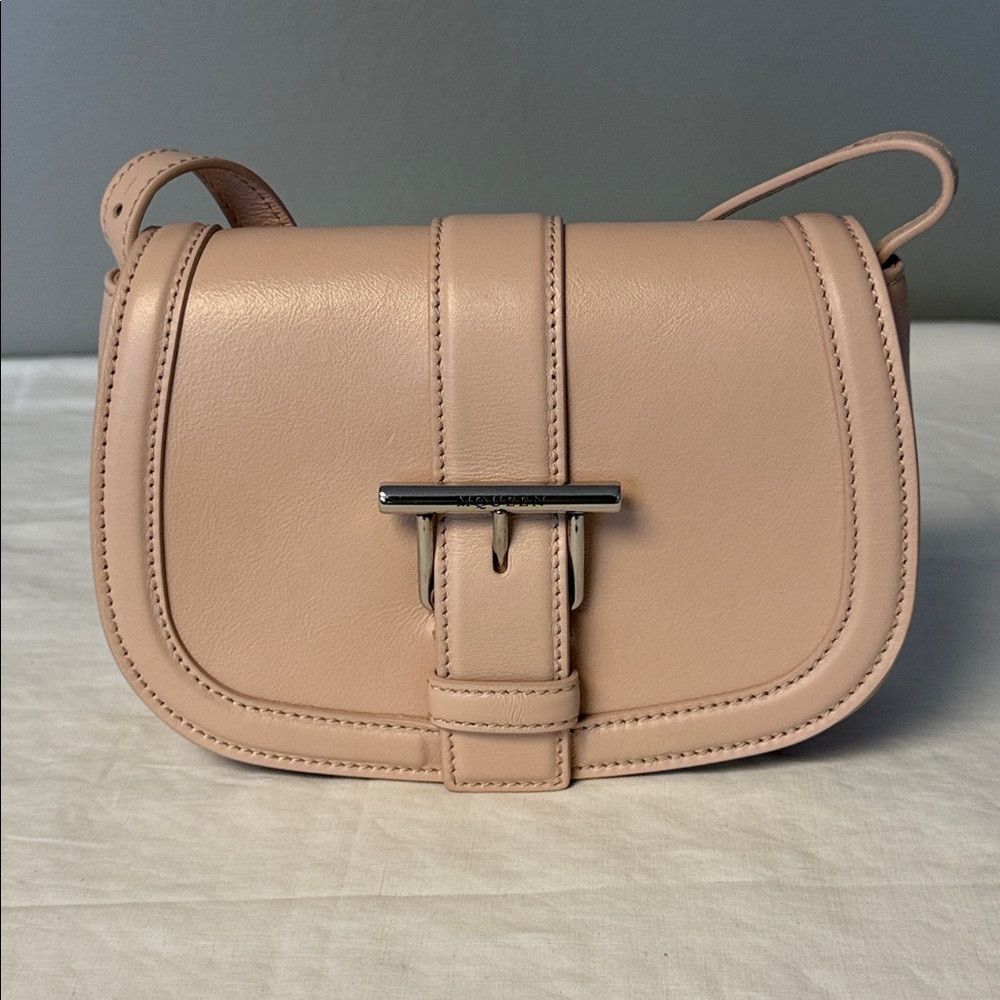 Alexander McQueen McQueen Mini T-Bar Leather Shoulder Crossbody Bag – Blush P Size ONE SIZE - 2 Thumbnail