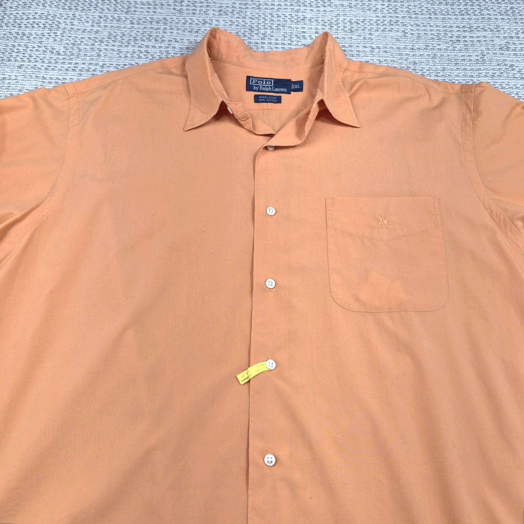 Polo Ralph Lauren VINTAGE Polo Ralph Lauren Shirt Mens XL Button Up Orange Marlowe Cotton Long Sleeve Size US XL / EU 56 / 4 - 4 Thumbnail