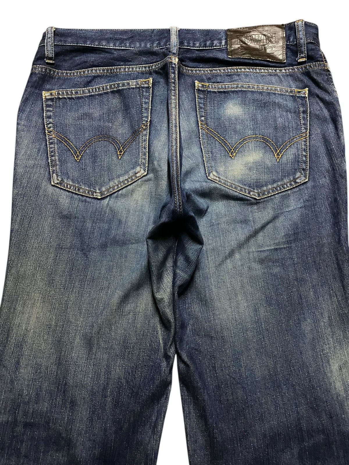 Edwin Vintage Edwin EV Mud Wash Distressed Straight Fit Jeans Size US 34 / EU 50 - 4 Thumbnail