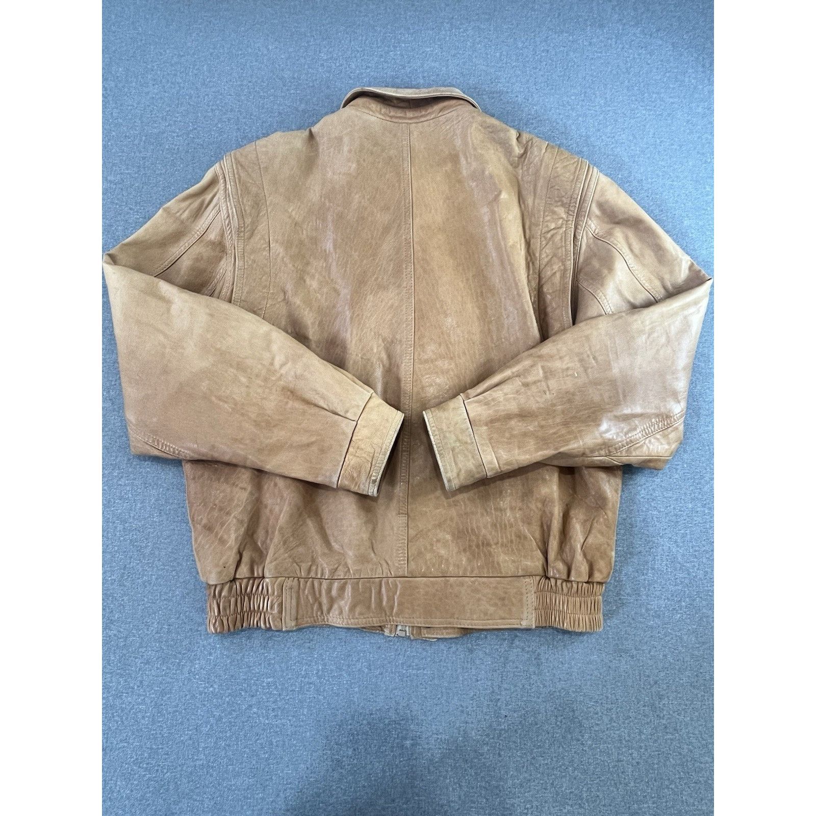 Remy Vintage Remy Leather Jacket BOMBER Brown - Sz 40 Made in USA Size US L / EU 52-54 / 3 - 2 Thumbnail