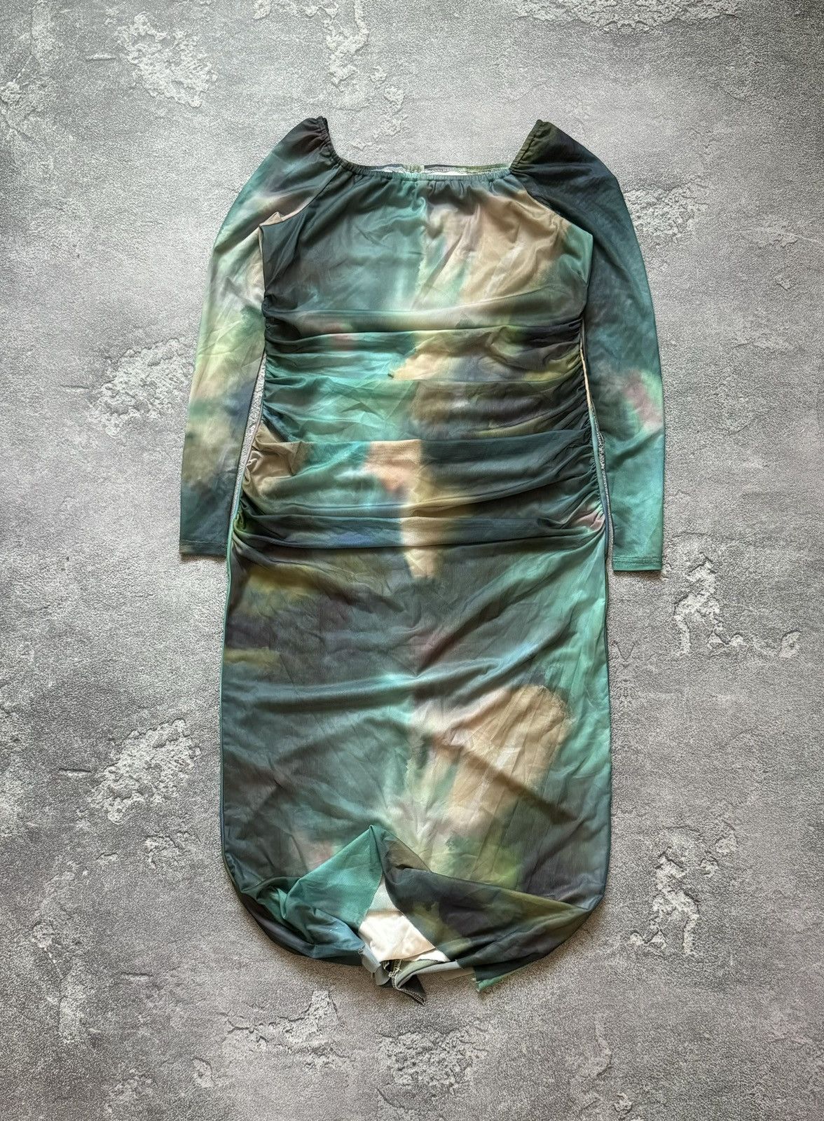 slim fit dress slacks Jean Paul Gaultier 2002 Teal Silk Halter Dress – Sourced by Scottie main image 0