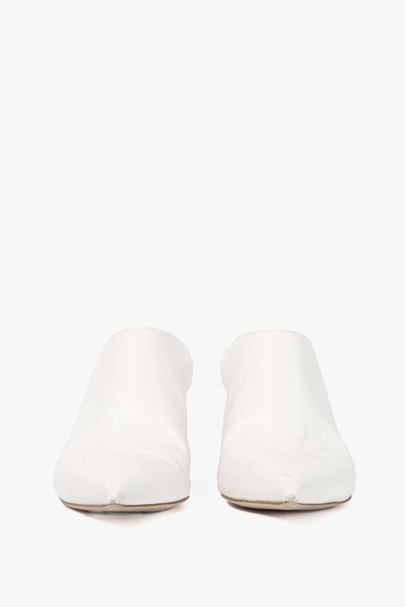 Stuart Weitzman Stuart Weitzman Mira Nero Leather Pointed-Toe Mules Size US 6 / IT 36 - 2 Thumbnail