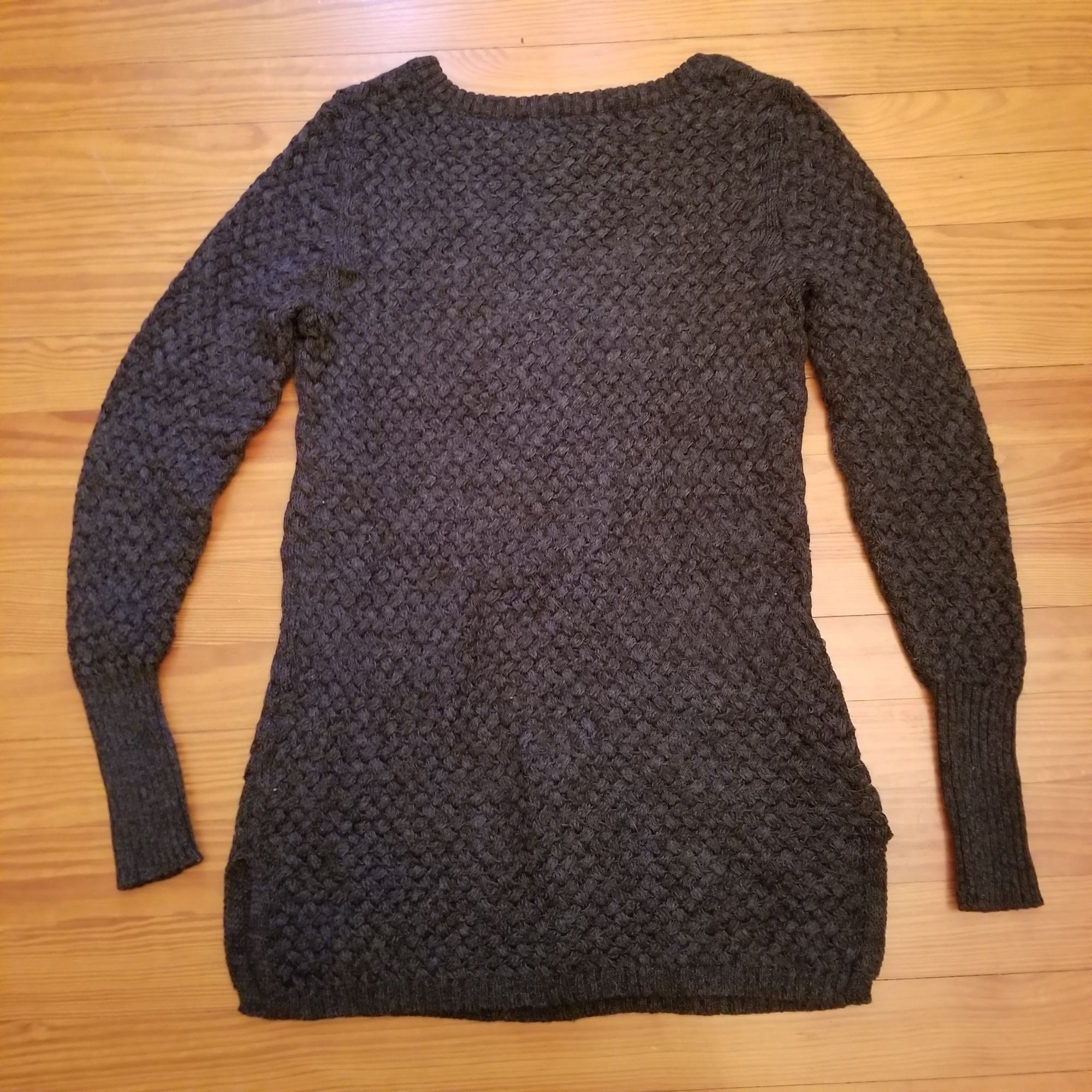Athleta Athleta XS Grey CYPRESS Basket Weave Pullover Sweater Tunic Size XS / US 0-2 / IT 36-38 - 5 Thumbnail