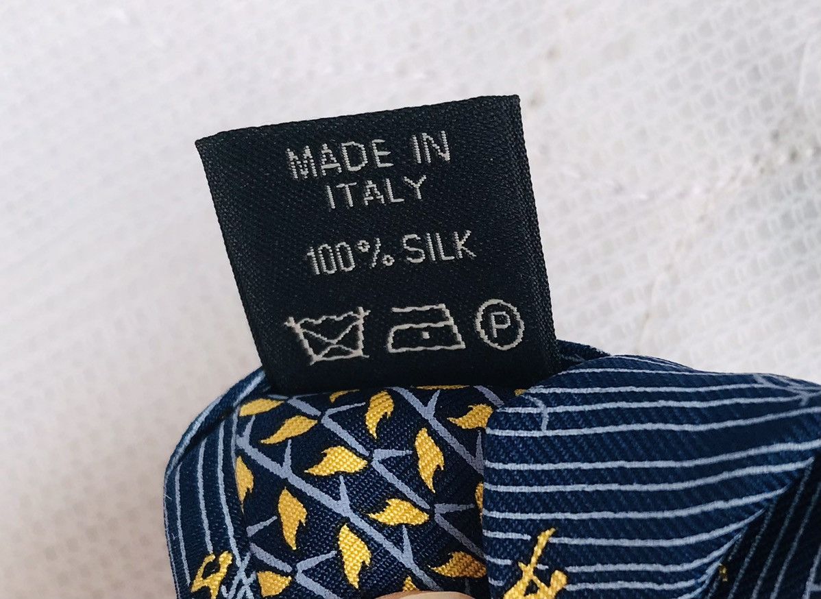 Alfred Dunhill Dunhill Blue Yellow Geometric TIE Blue 100% SILK NECKTIE Size ONE SIZE - 7 Thumbnail