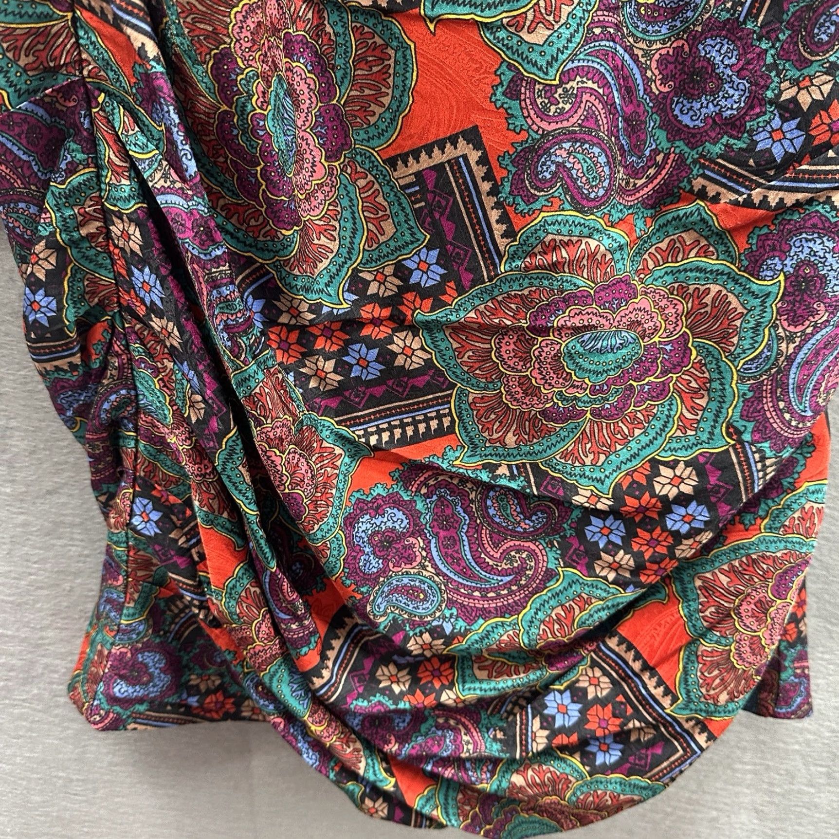 Veronica Beard Veronica Beard Bellino Dress Womens 0 Silk Long Sleeve Paisley Mini Boho Cottage Red Size XS / US 0-2 / IT 36-38 - 7 Thumbnail