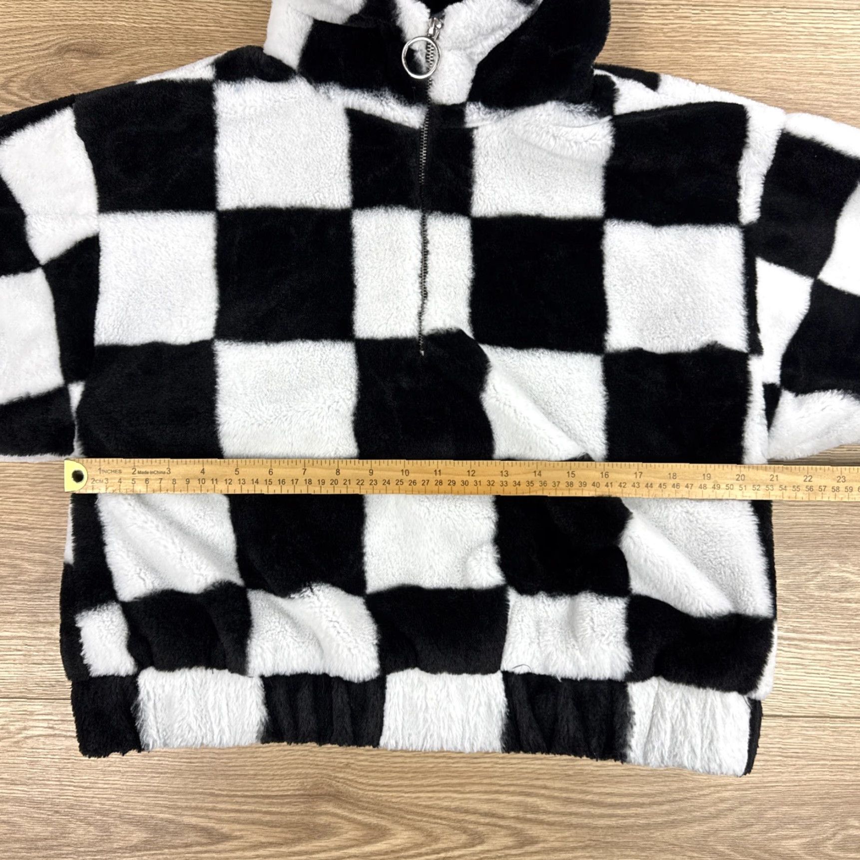 Forever 21 FOREVER 21 Coat Hoodie Faux Fur Lined Zip Pocket Mid-Length Winter White L Size L / US 10 / IT 46 - 6 Thumbnail