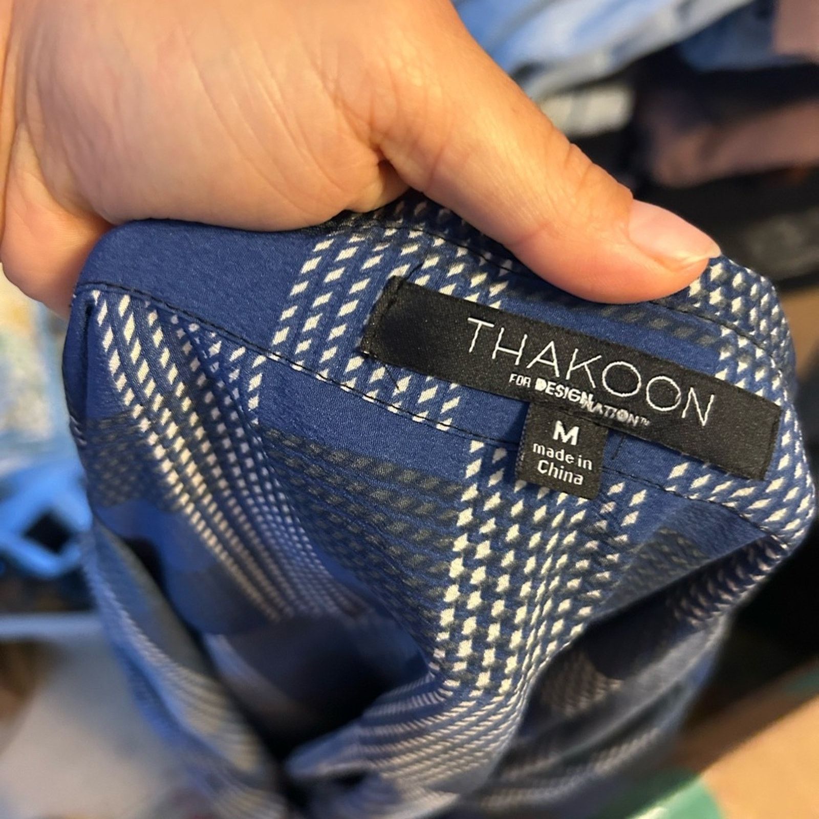 THAKOON Thakoon Blue and Black Checkered Shirt Dress Size M / US 6-8 / IT 42-44 - 5 Thumbnail
