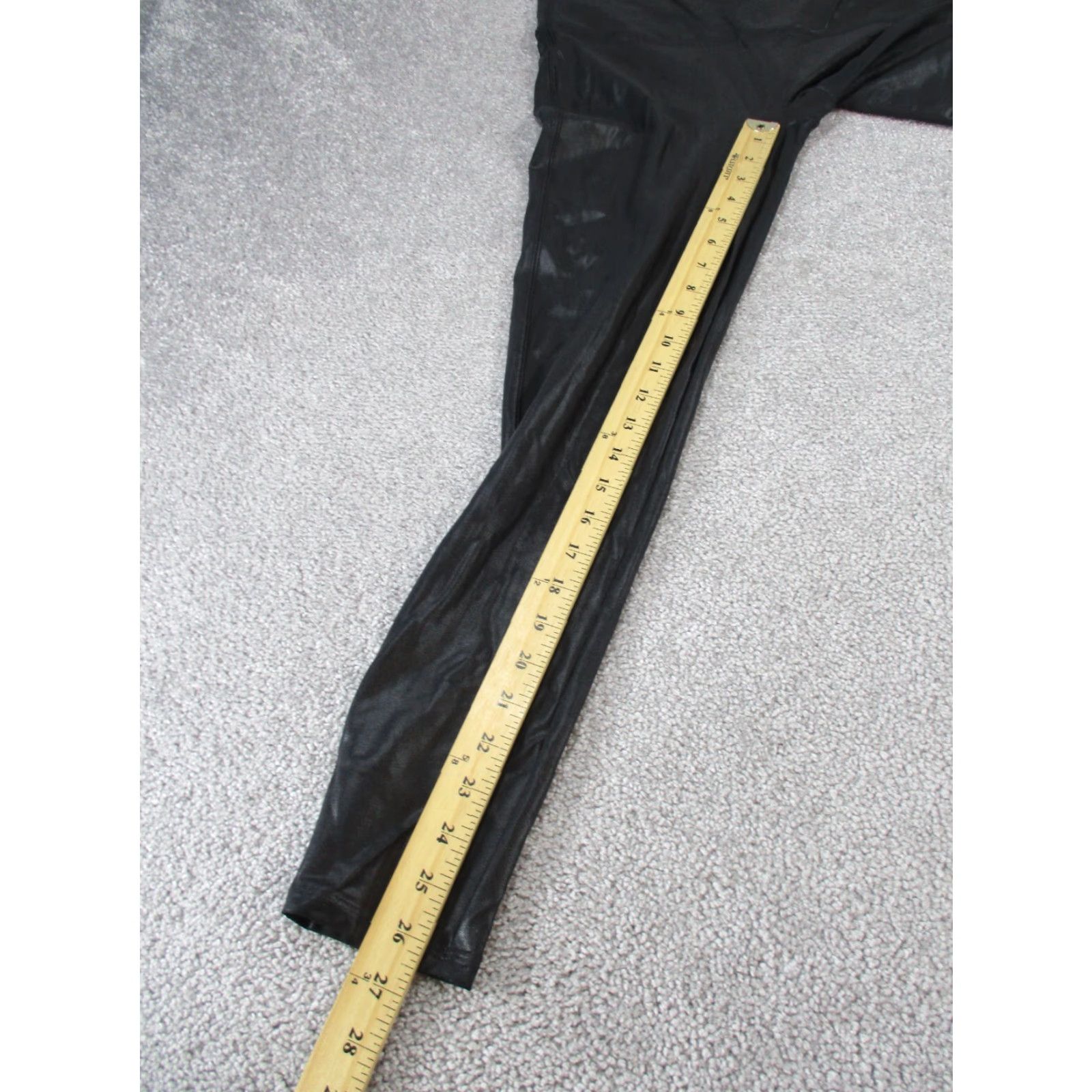 Spanx Spanx Leggings Womens 1X Black Faux Leather Size 40" / US 18 - 3 Thumbnail