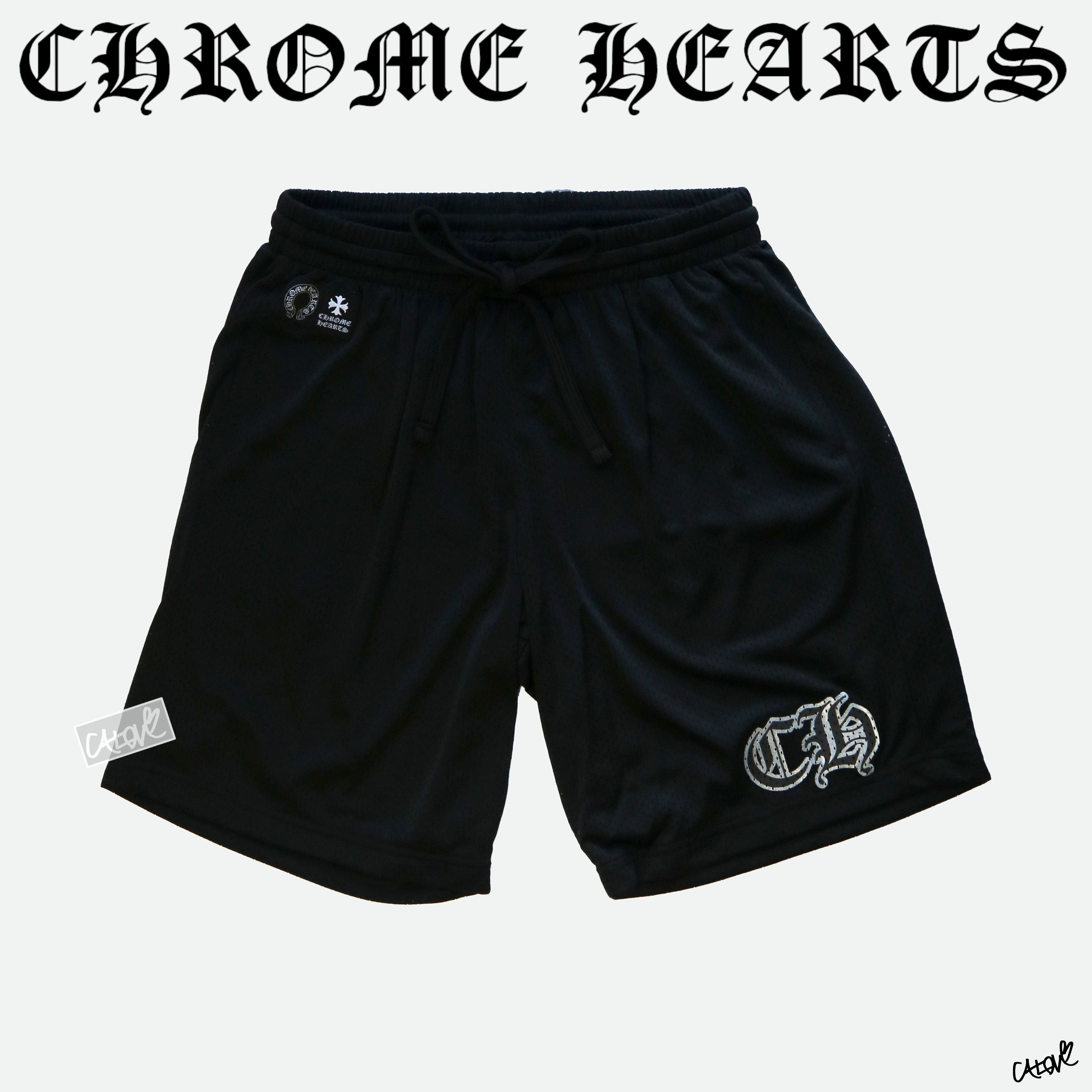 image of Chrome Hearts Varsity Basketball Shorts in Black, Men's (Size 30)
