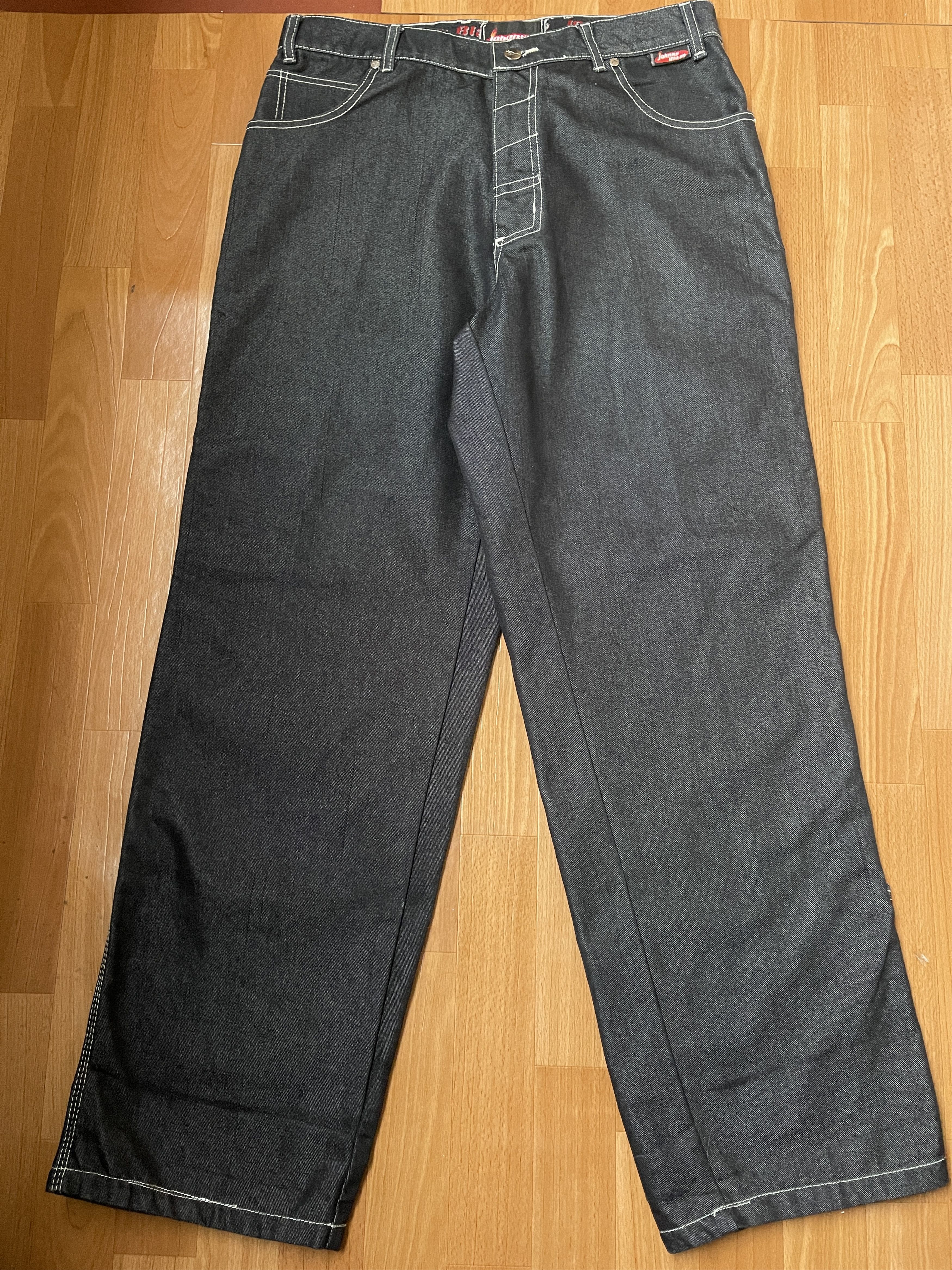 Wu-Tang Clan Johnny Blaze jeans shiny metallic silver baggy Wu Wear 34 Size US 34 / EU 50 - 6 Thumbnail